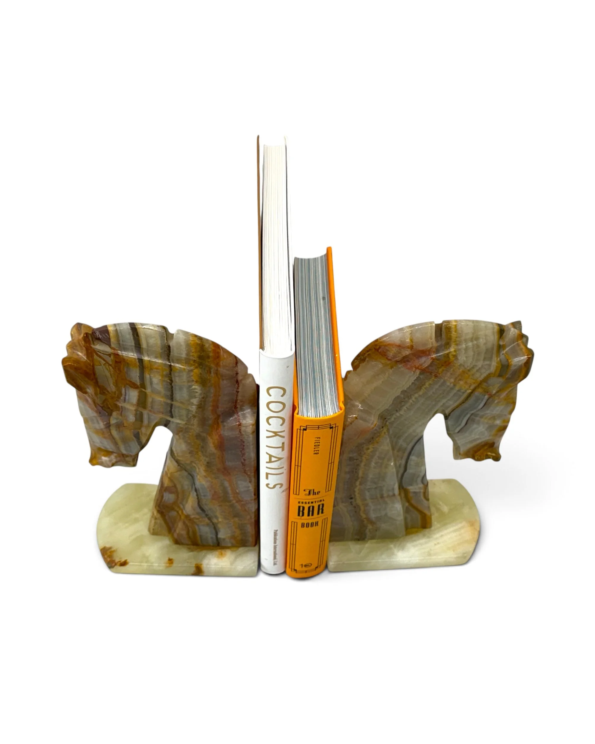 vintage onyx horse head bookends - Modern Artifact DecorPhotoroom_20260811_073536.JPG