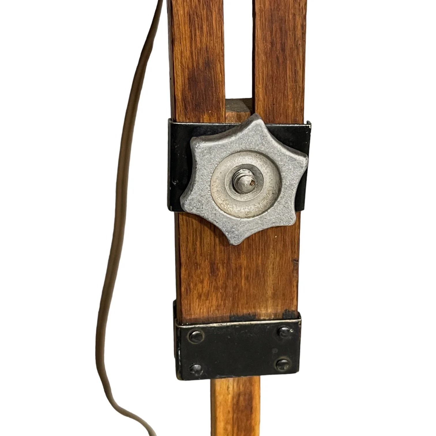 Vintage Kodak Duaflex IV Camera and Uni Colt Richards Engineering Wooden Tripod Floor Lamp