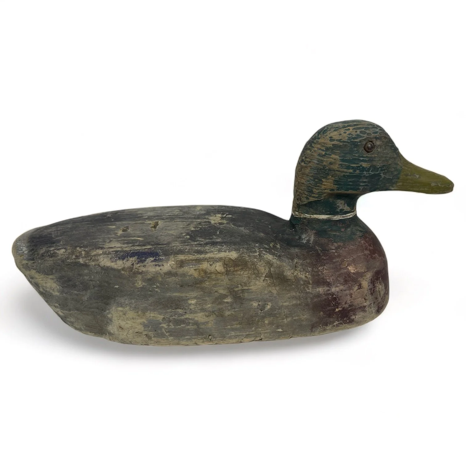 Vintage 1950s Balsa Wood Carved Duck and Goose Decoys, set of 2.