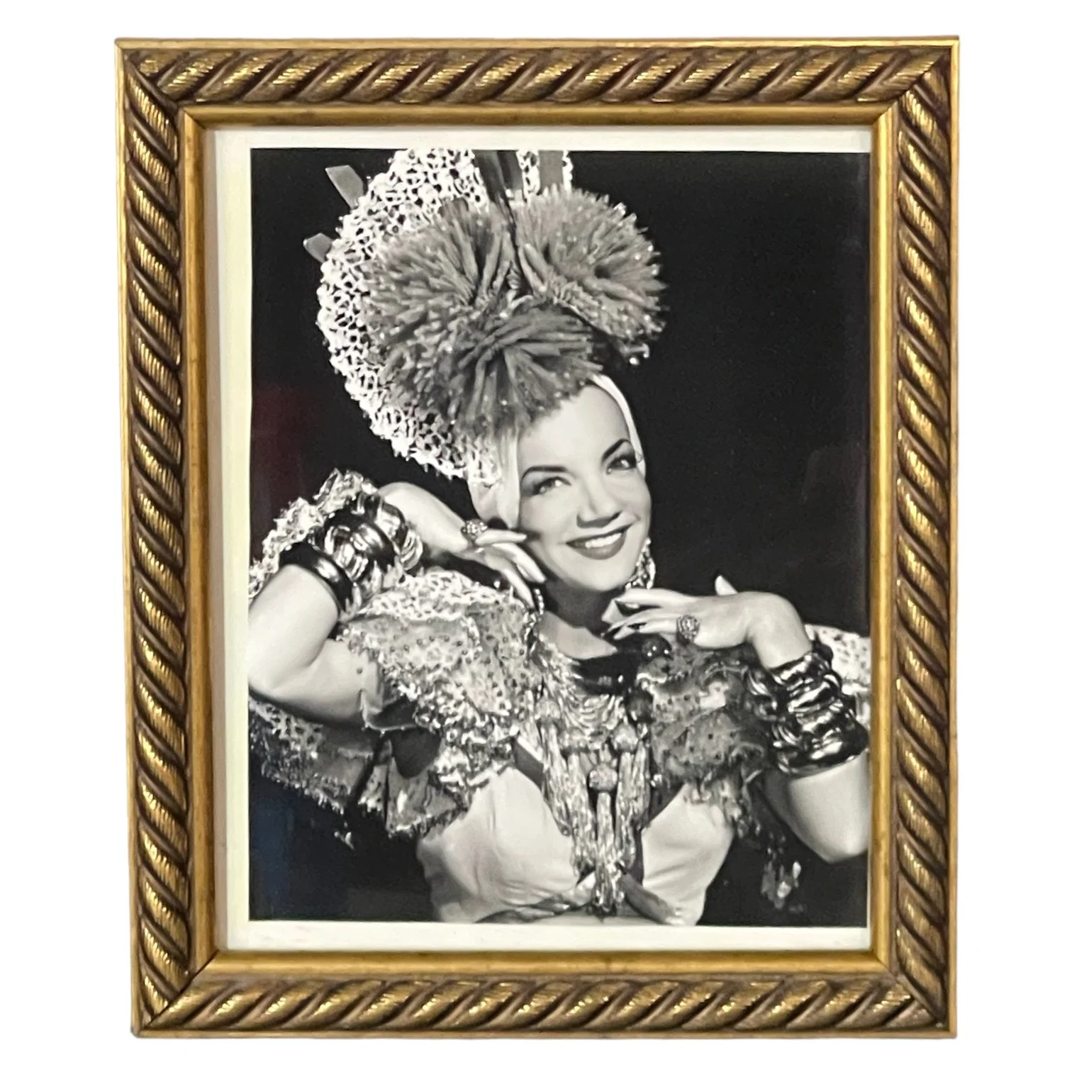 Vintage Carmen Miranda - Black and White Photo Prints Framed