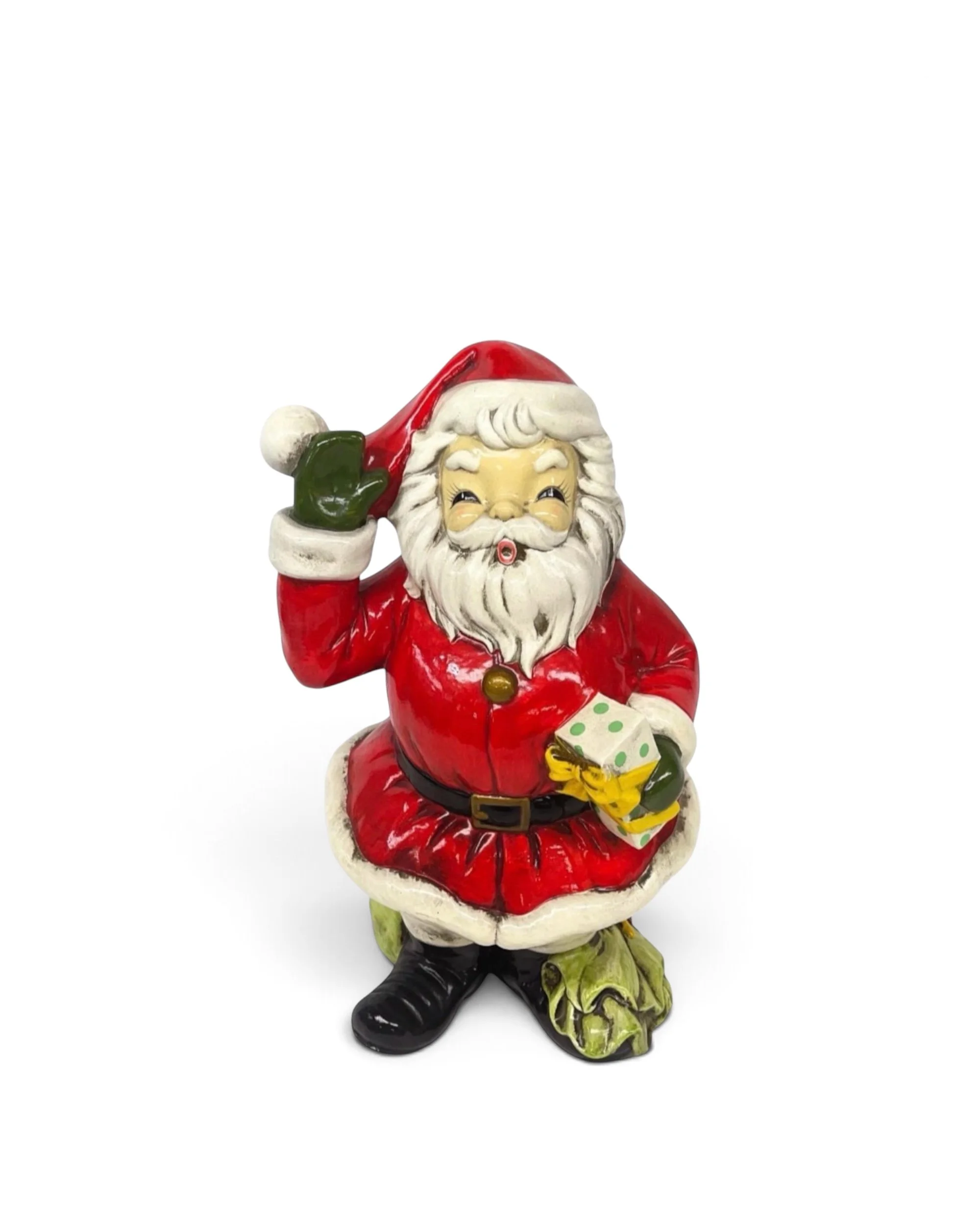 vintage ceramic santa by Josef Collectibles - 1960s Christmas decor