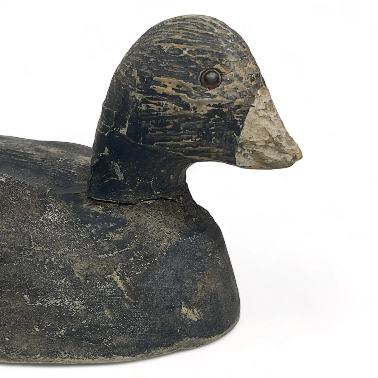 Vintage 1950s Balsa Wood Carved Duck and Goose Decoys, set of 2.