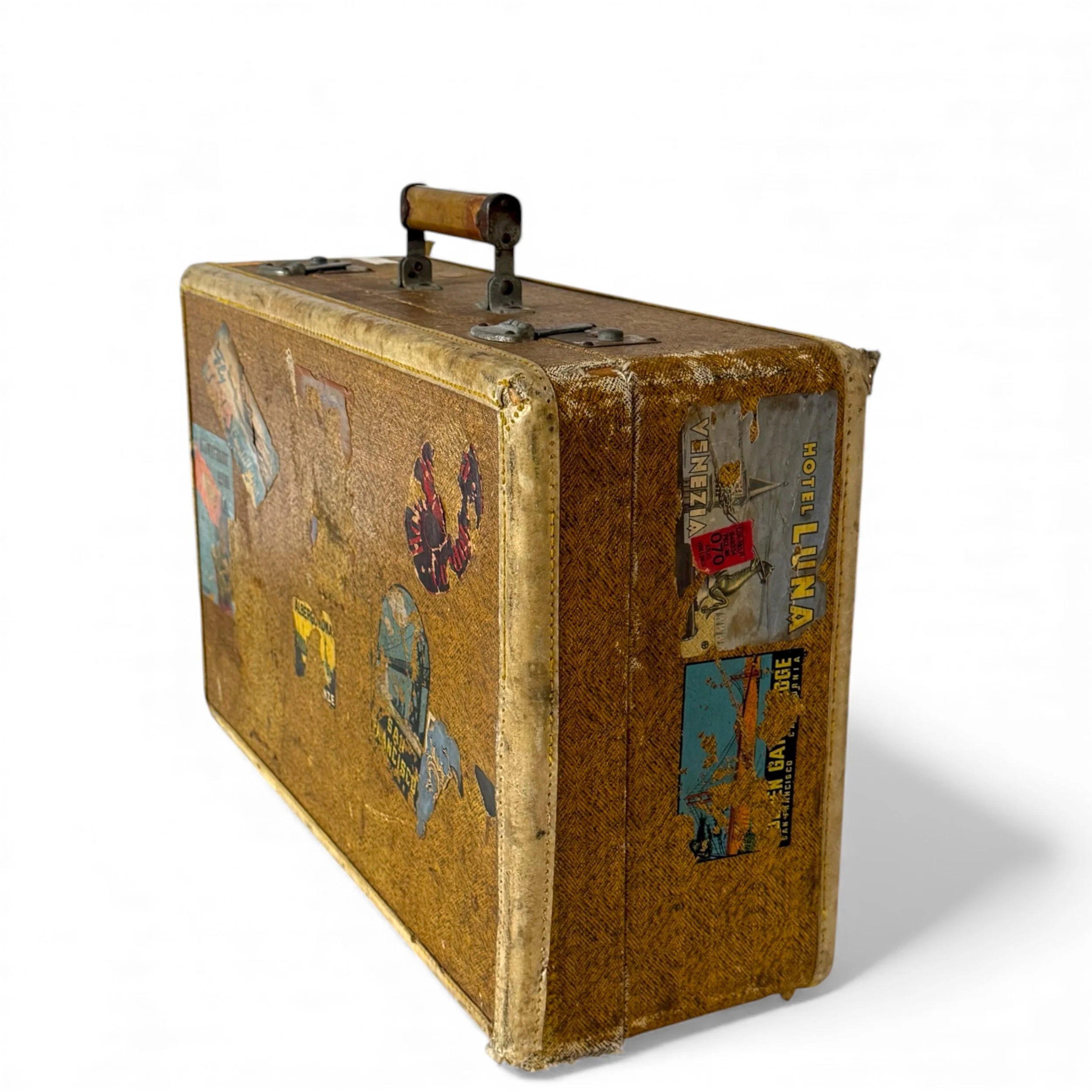 Photoroom_20250924_114828antique suitcase with travel stickers by Wheary Luggage - Modern Artifact Decor.JPG