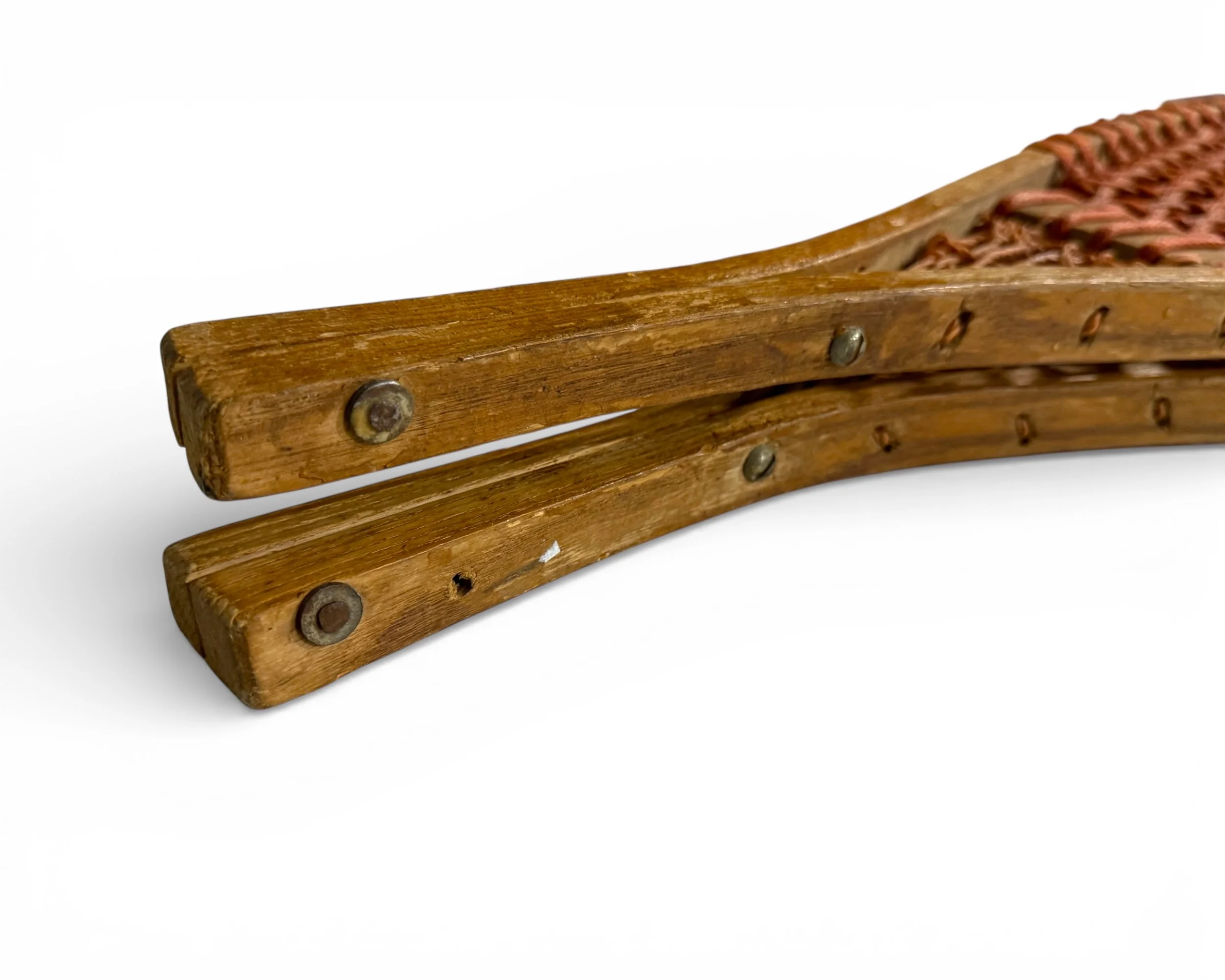 Photoroom_20260131_081222vintage wooden snowshoes, orange rope - Modern Artifact Decor.JPG