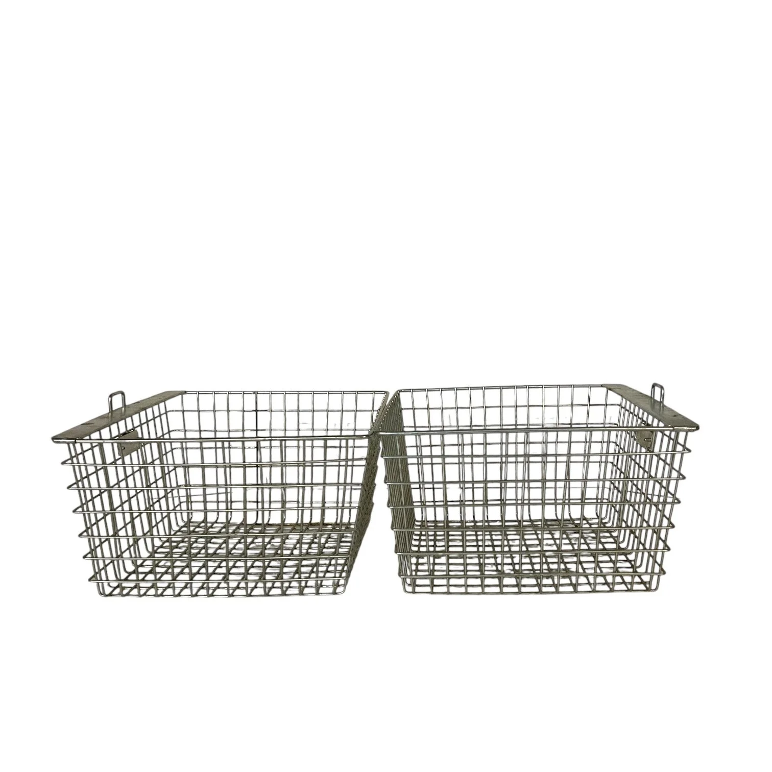 Vintage Metal Locker Baskets Set of 2 - Republic Steel, #256, #46