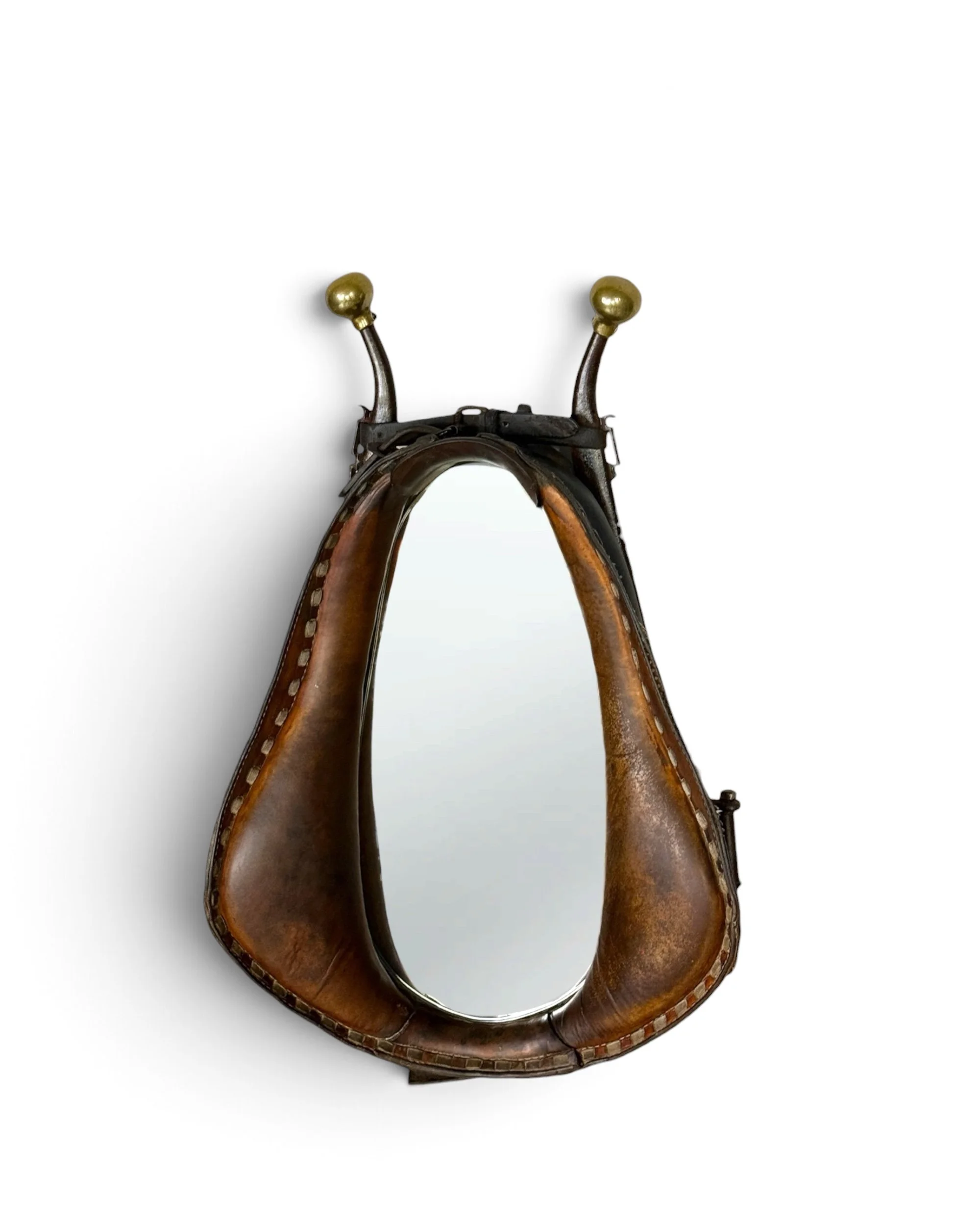 vintage leather horse collar mirror - ModernArtifactDecorPhotoroom_20261019_082202.JPG