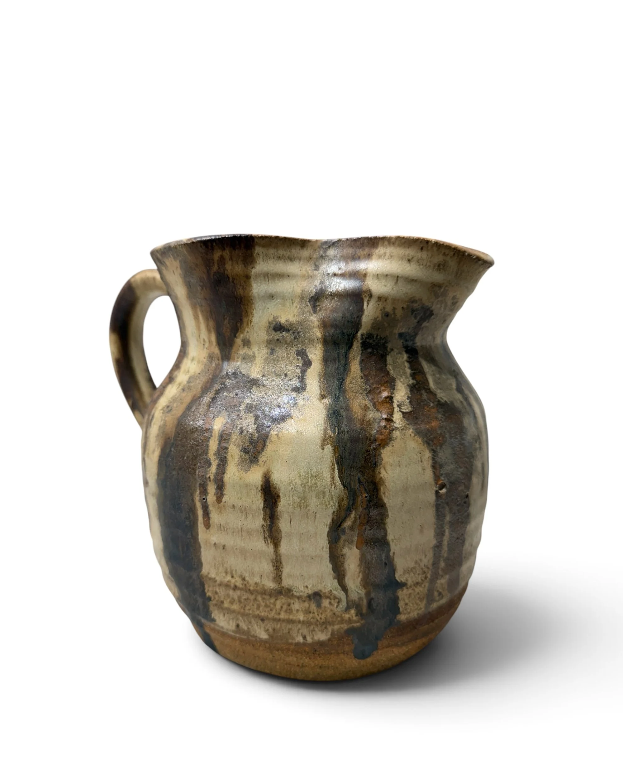 vintage drip glaze studio pottery pitcher - Modern Artifact DecorPhotoroom_20260807_072048.JPG