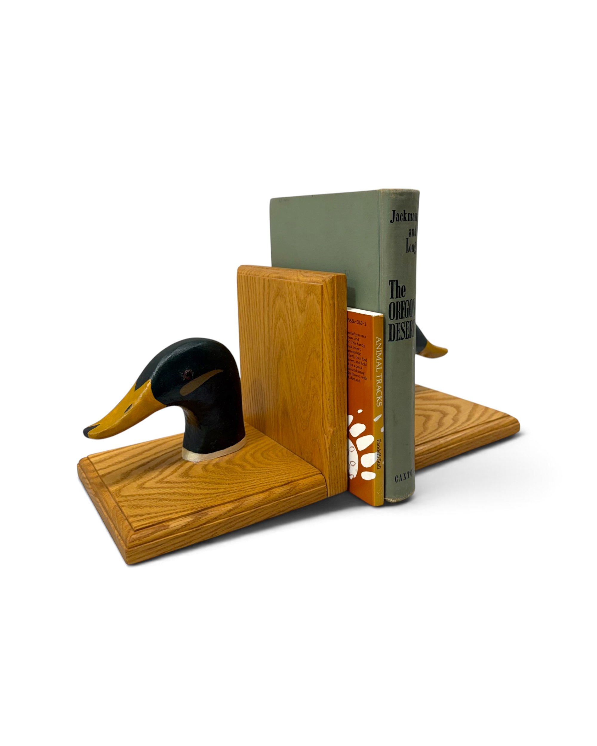 vintage mallard duck carved wood bookends - Modern Artifact DecorPhotoroom_20260727_183815.JPG