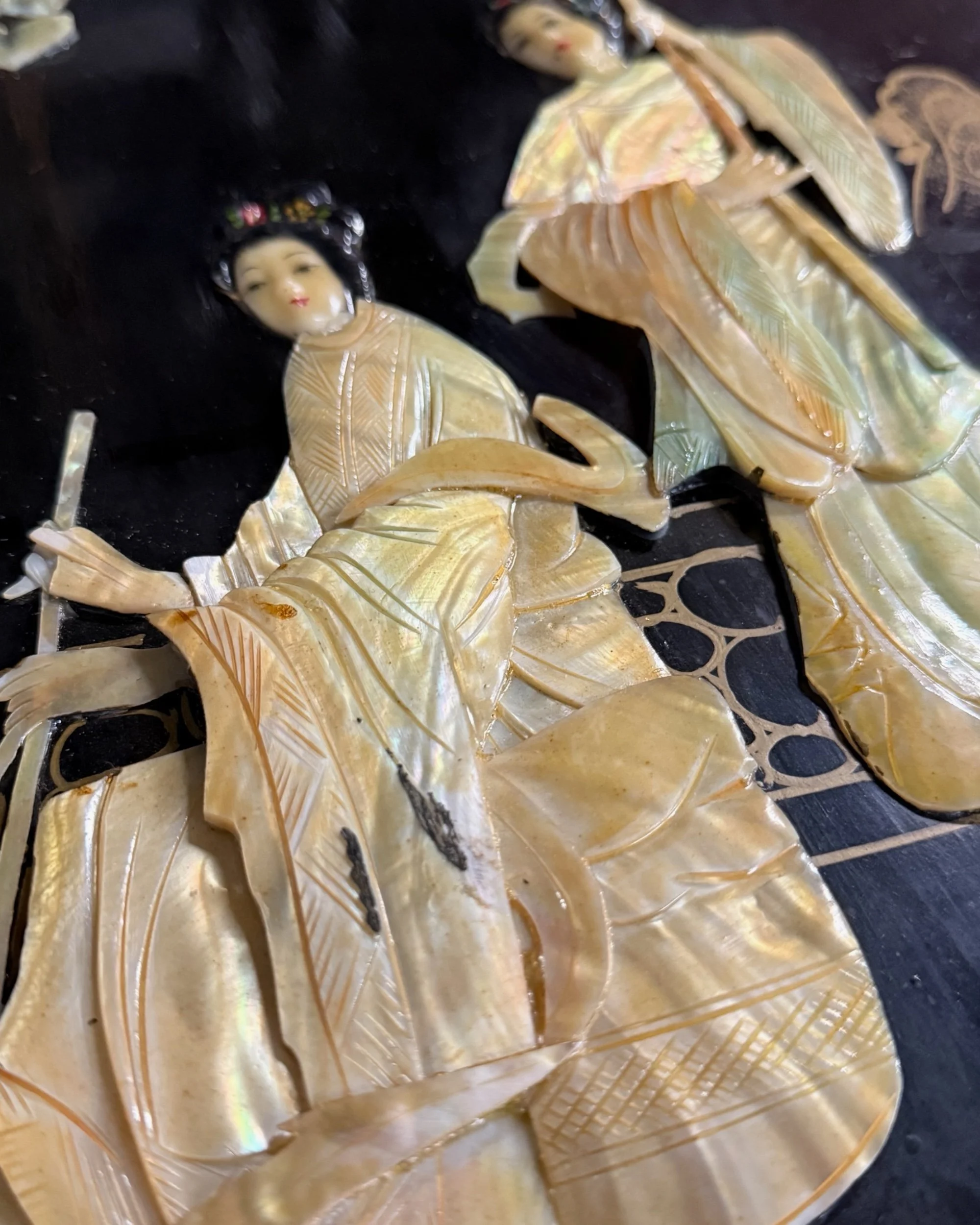 vintage Asian mother of pearl inlay panels set 3 - Modern Artifact DecorPhotoroom_20260926_080245.JPG