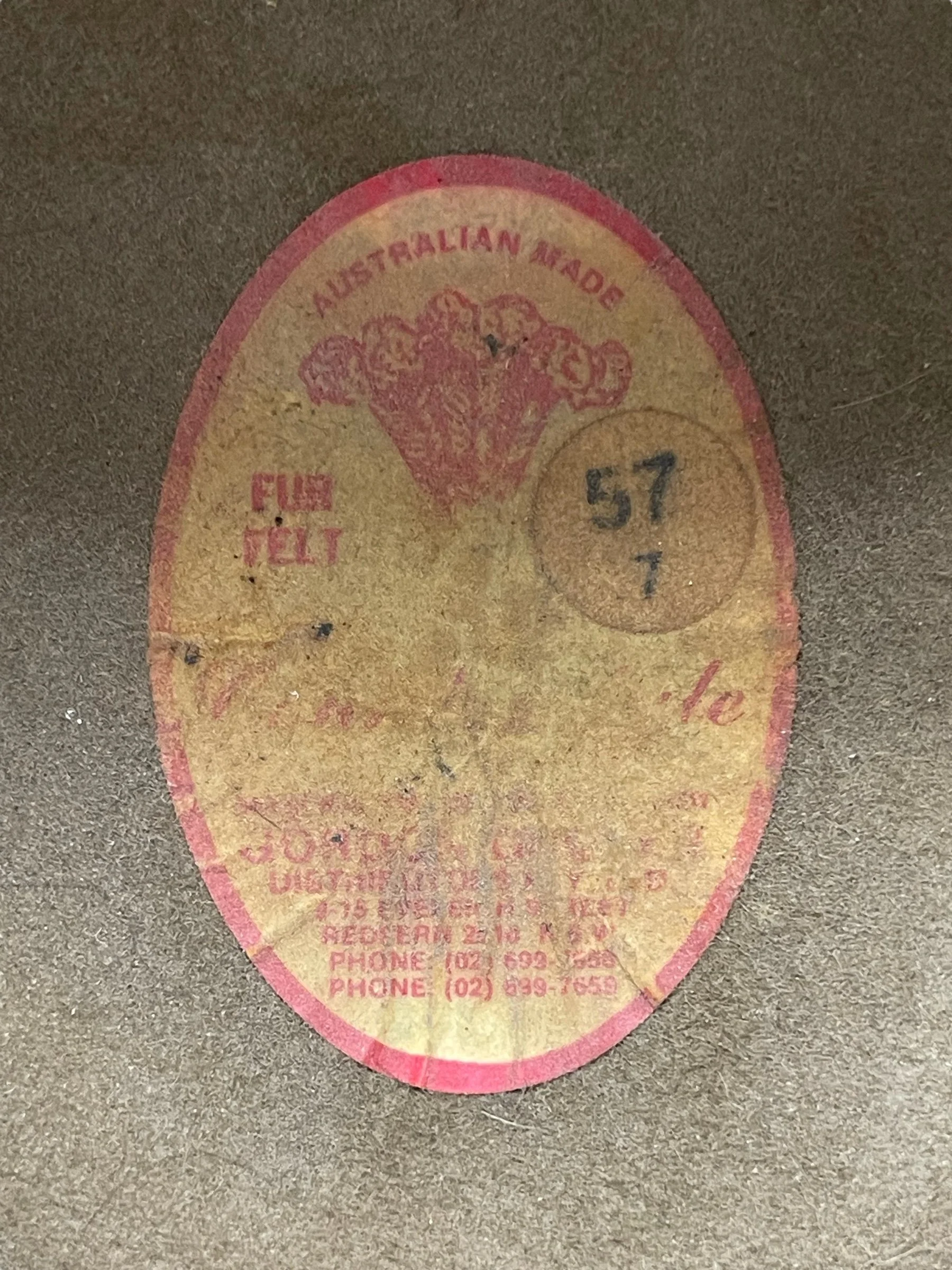 Vintage Cowboy Hat - Outback Fur Felt Hat, Wide Brim Hat, Western Wear, Hat Feather, Kangaroo Pin, Made in Australia