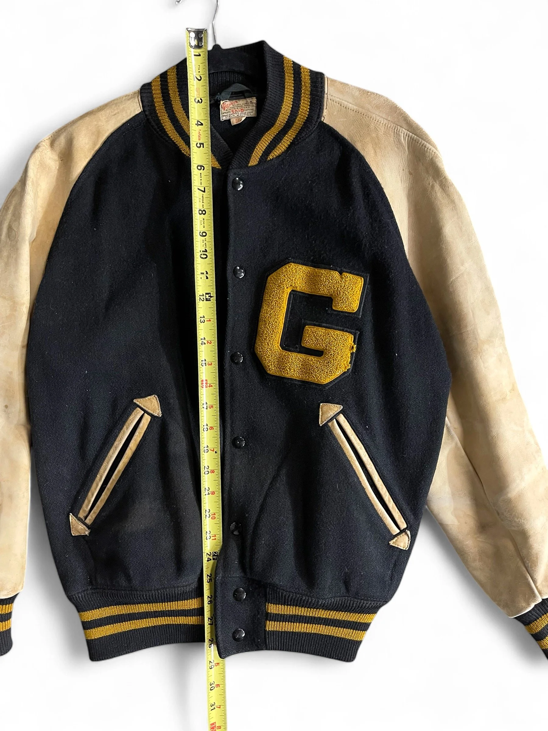 1950s vintage classic varsity letterman jacket. Made in USA.