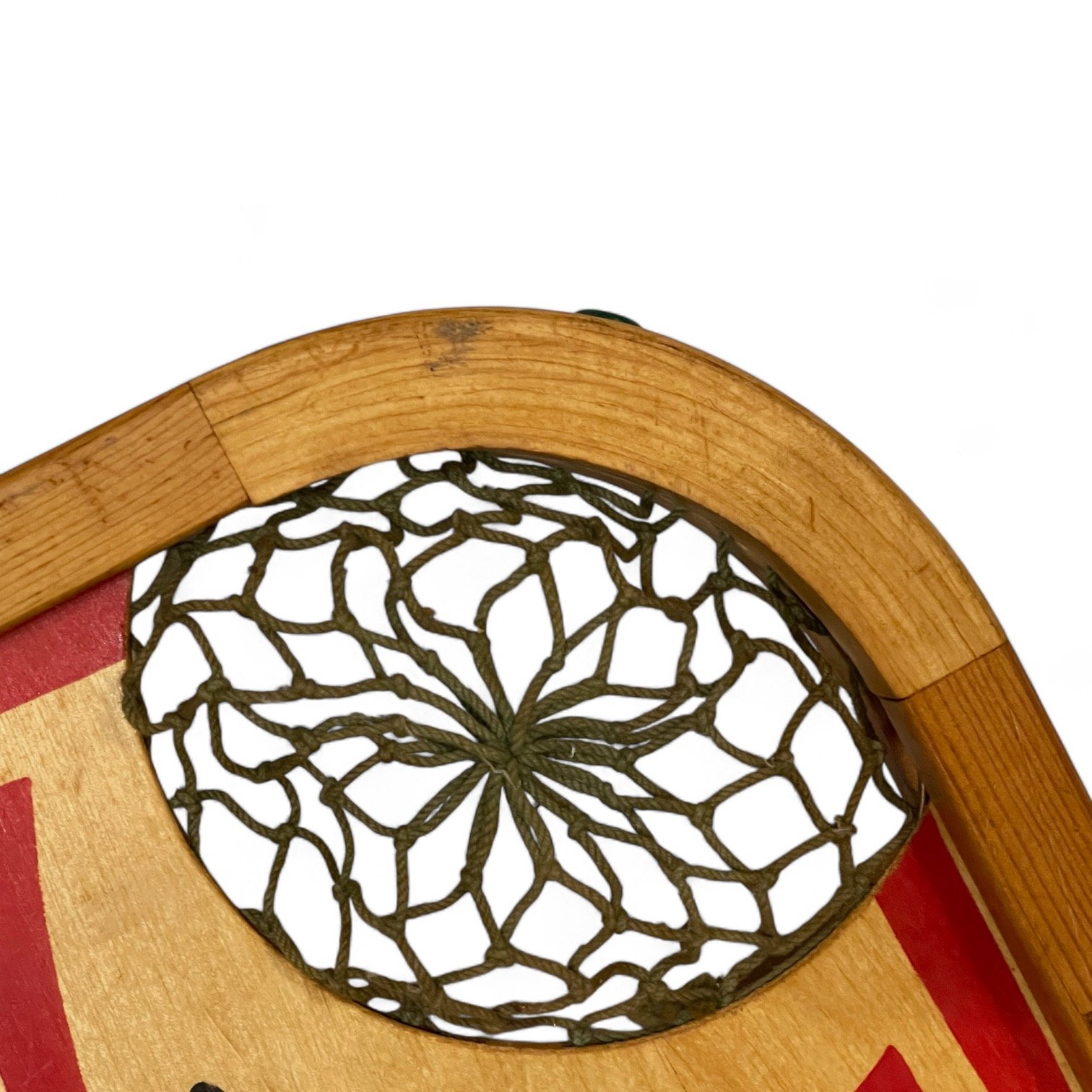 Vintage 1960s Carrom 106 wooden game board with game pieces.