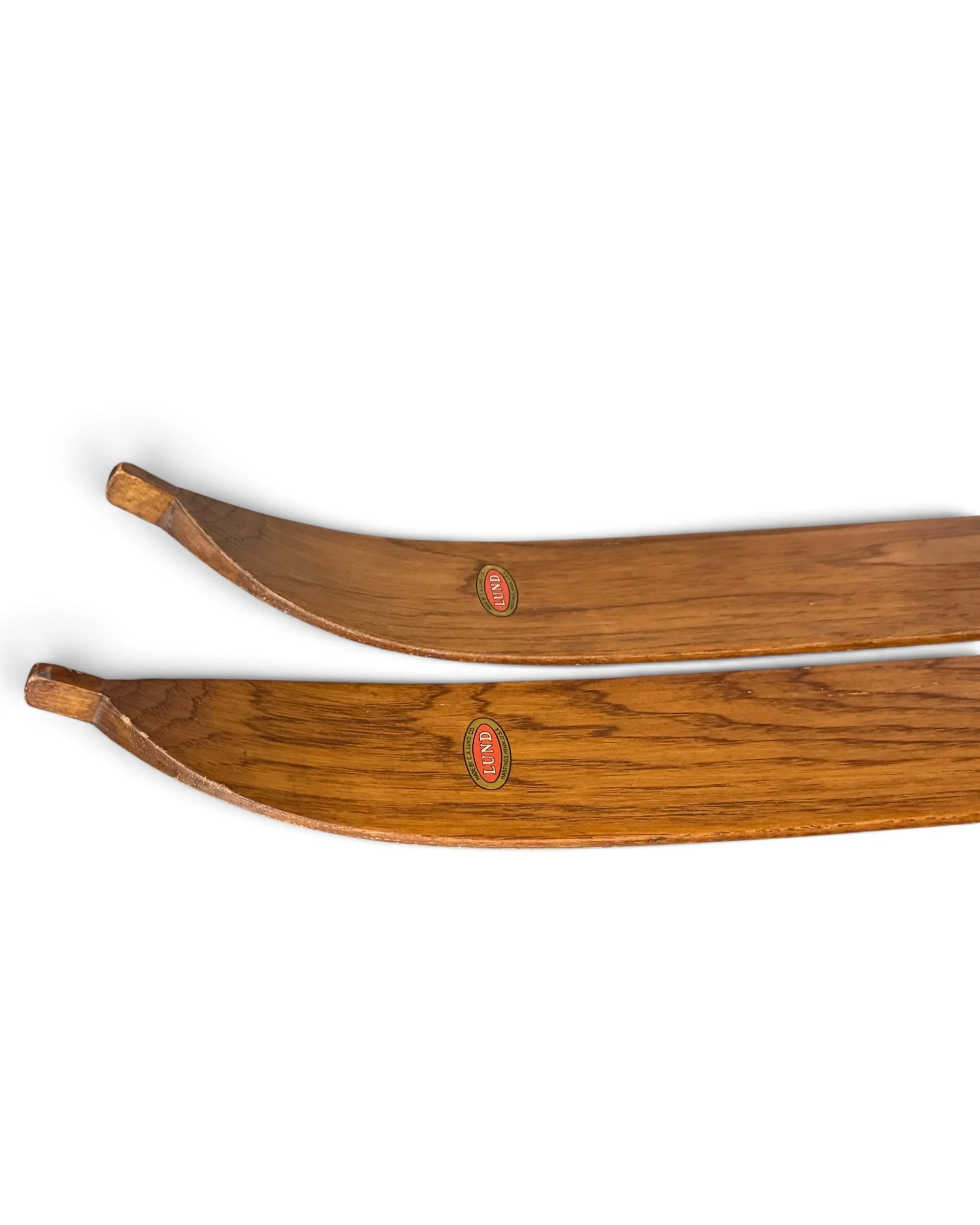 vintage 1930s CA Lund wooden snow skis, poles, boots - Modern Artifact DecorPhotoroom_20260921_171216.JPG