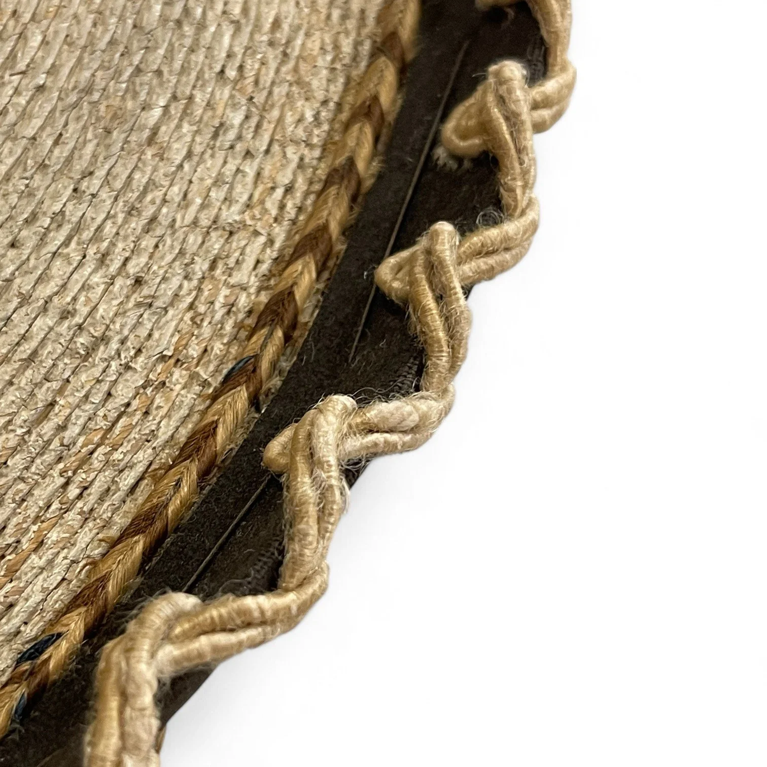 Vintage Sombrero Hat with Stitched Embroidery, Authentic Mexican High Crowned, neutral colors.