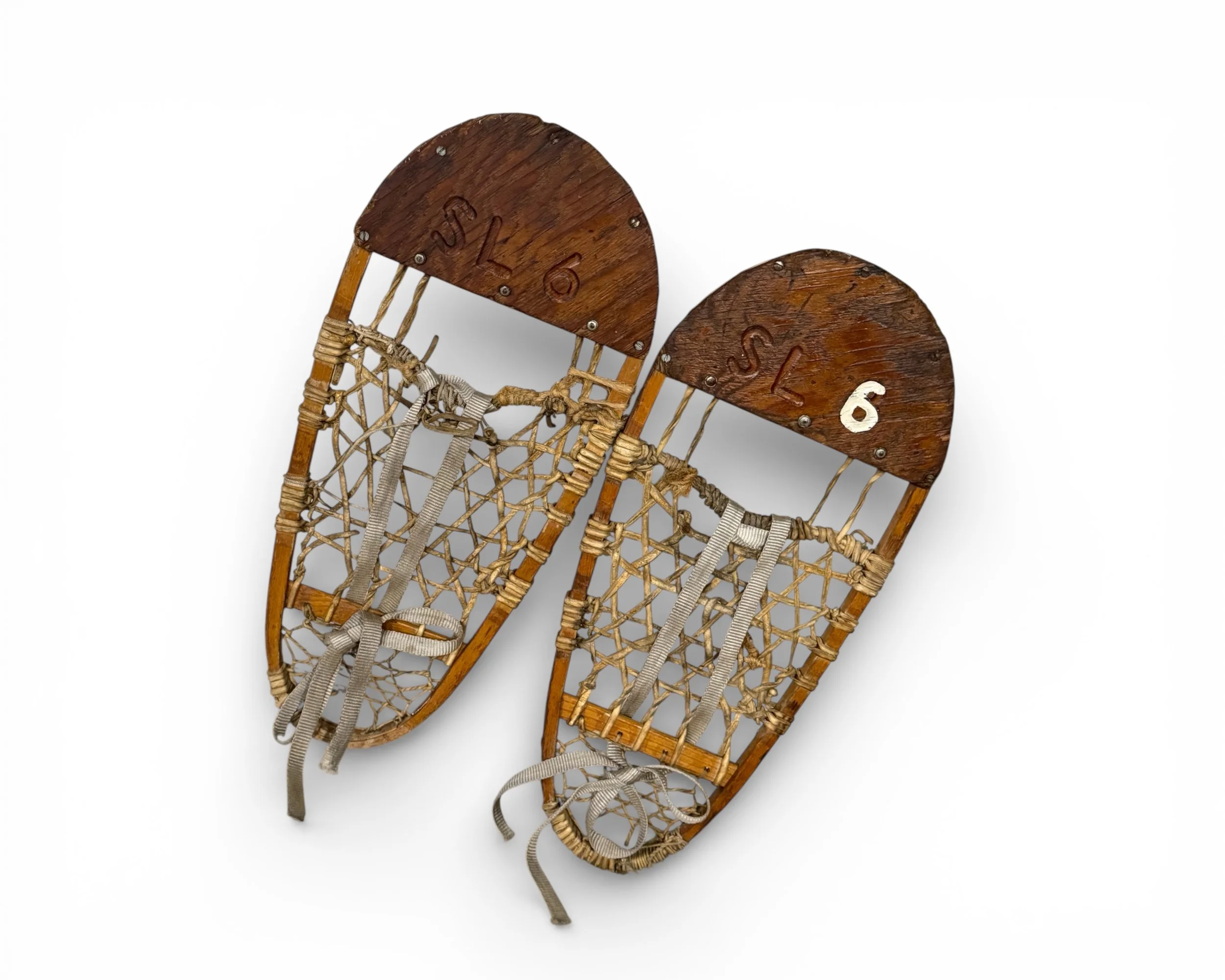 Photoroom_20260129_180021 2vintage pair wooden snowshoes 1950s - Modern Artifact Decor.JPG