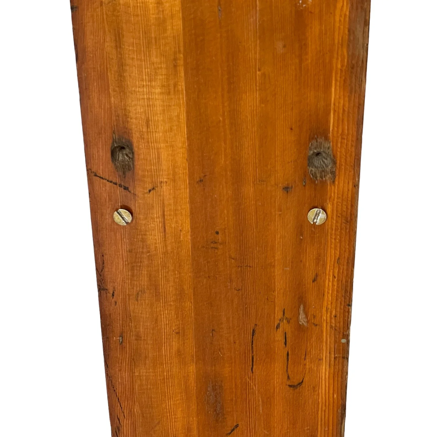 Vintage wooden 1960s slalom water ski, cod-ling Seattle banana ski.