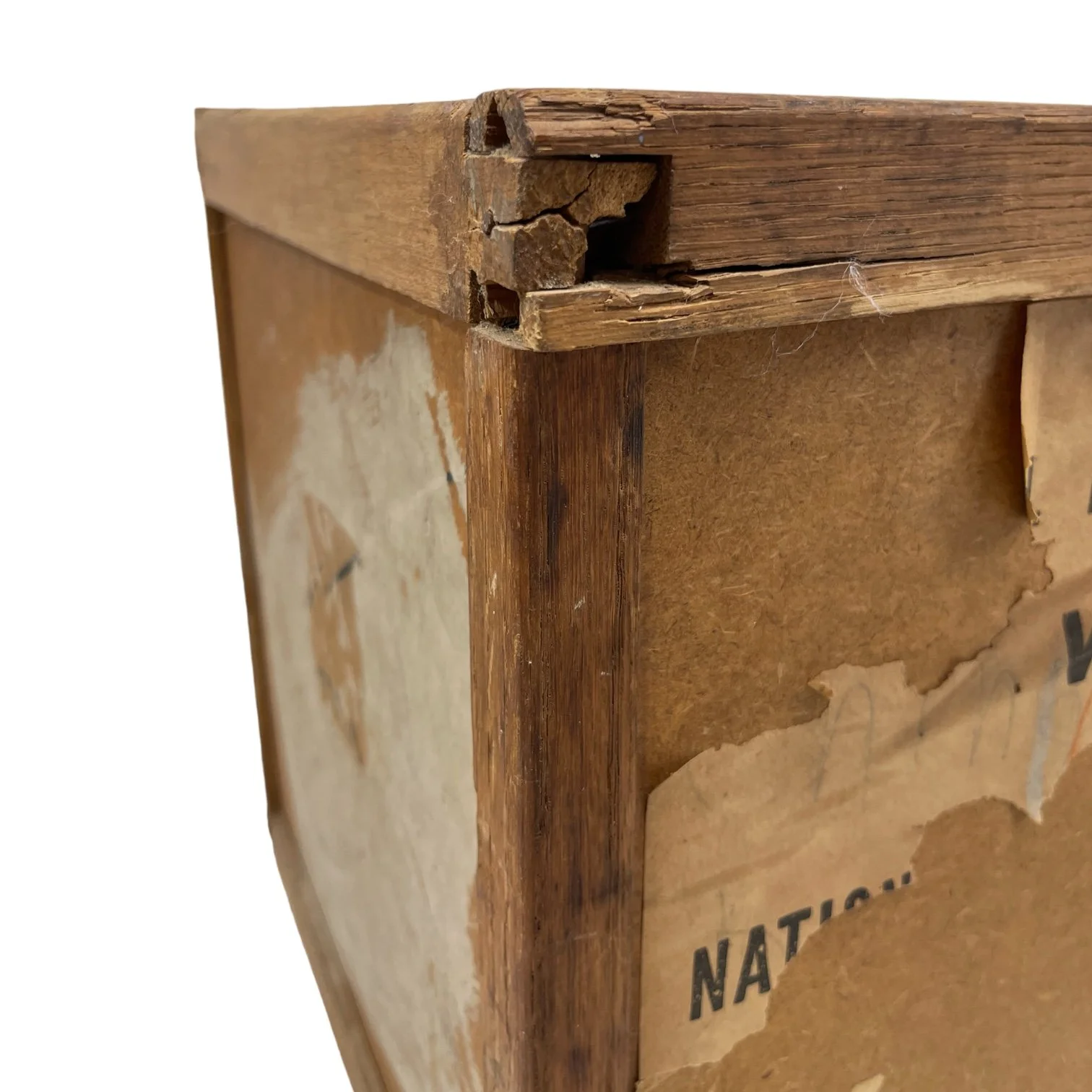Vintage whiskey wooden box with lid by National Distillers Products Corporation, Louisville, KY
