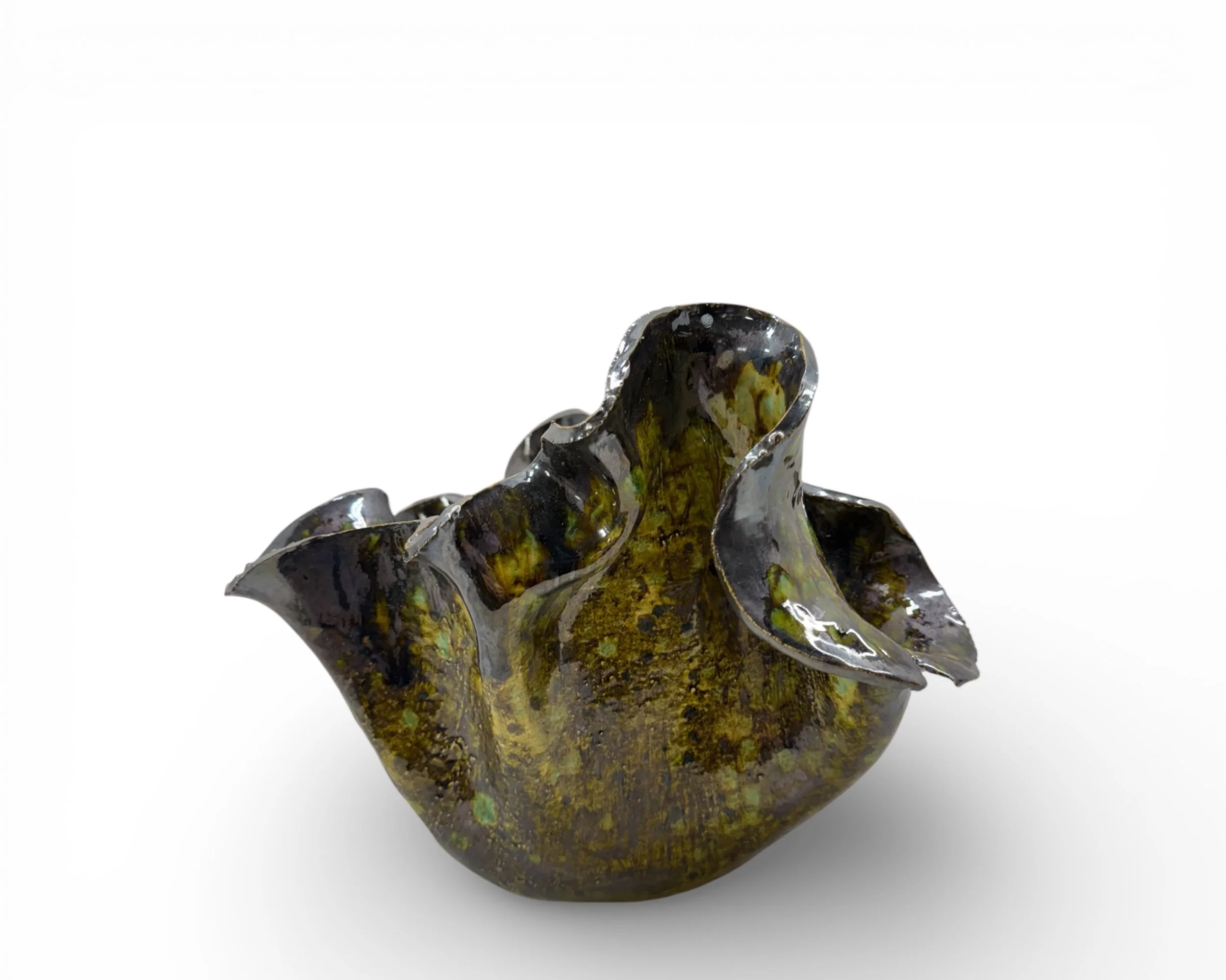 Photoroom_20260214_092409vintage scuptural studio pottery bowl ruffled form - Modern Artifact Decor.JPG