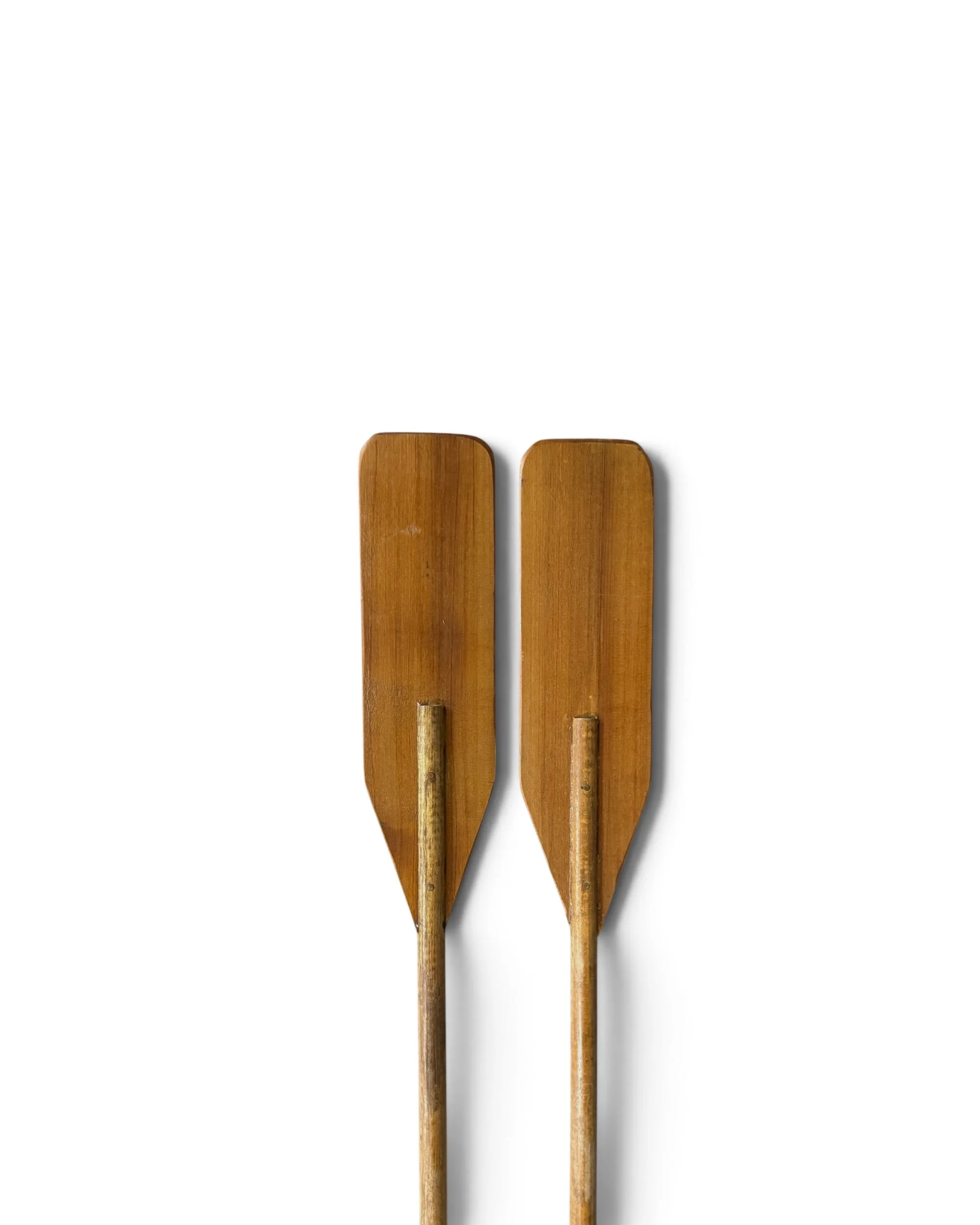 vintage wooden boat oar paddles