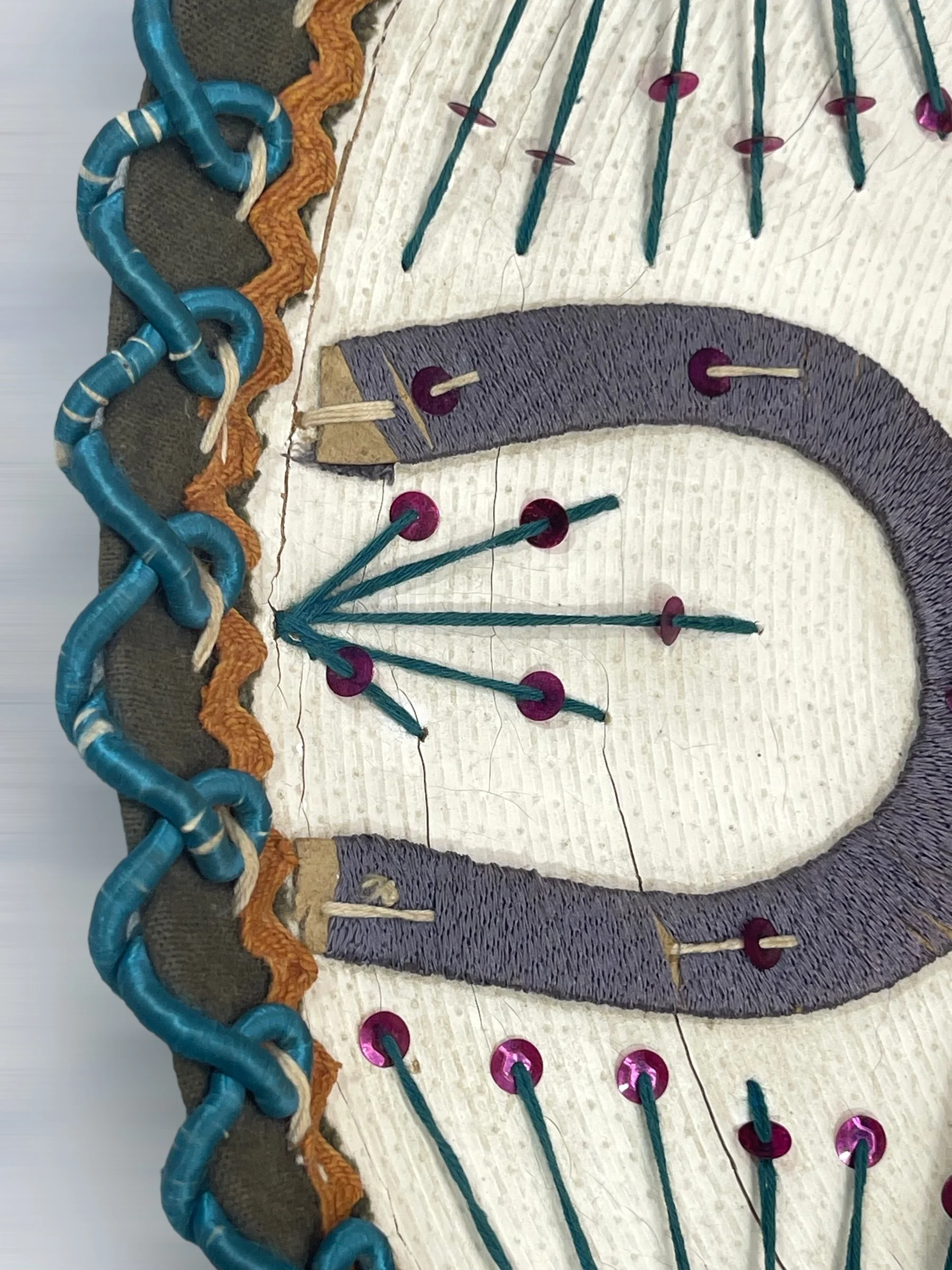 Vintage Authentic Mexican Mariachi Sombrero - high crowned with sequins and horseshoes.