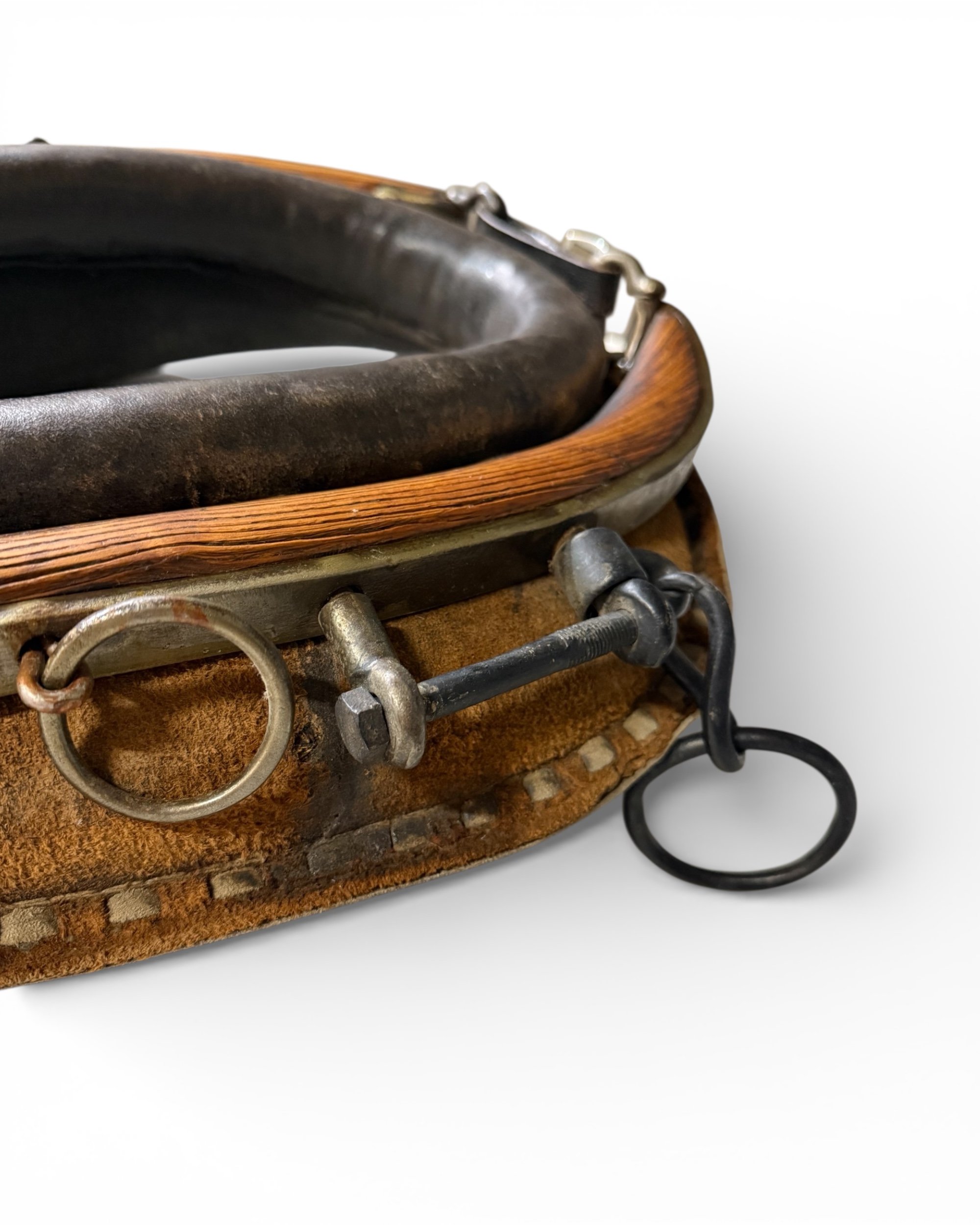 Photoroom_20260114_065859antique leather horse collar, wooden hames, western ranch decor - Modern Artifact Decor.JPG