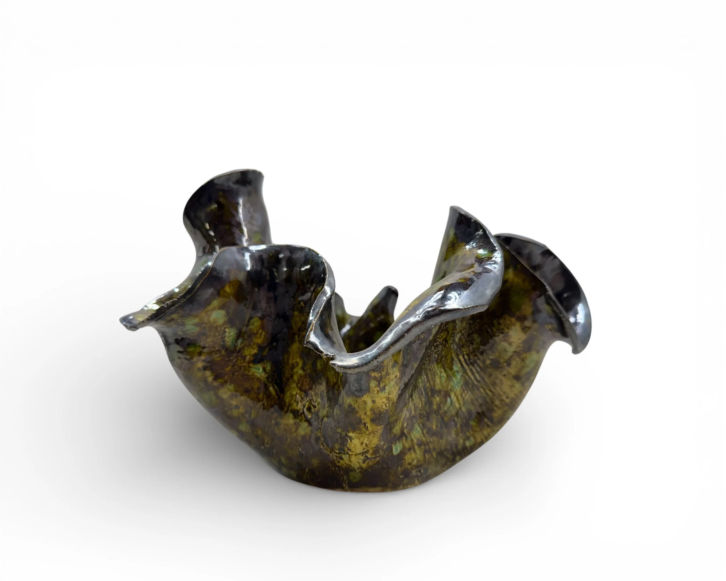 Photoroom_20260214_093106vintage scuptural studio pottery bowl ruffled form - Modern Artifact Decor.JPG