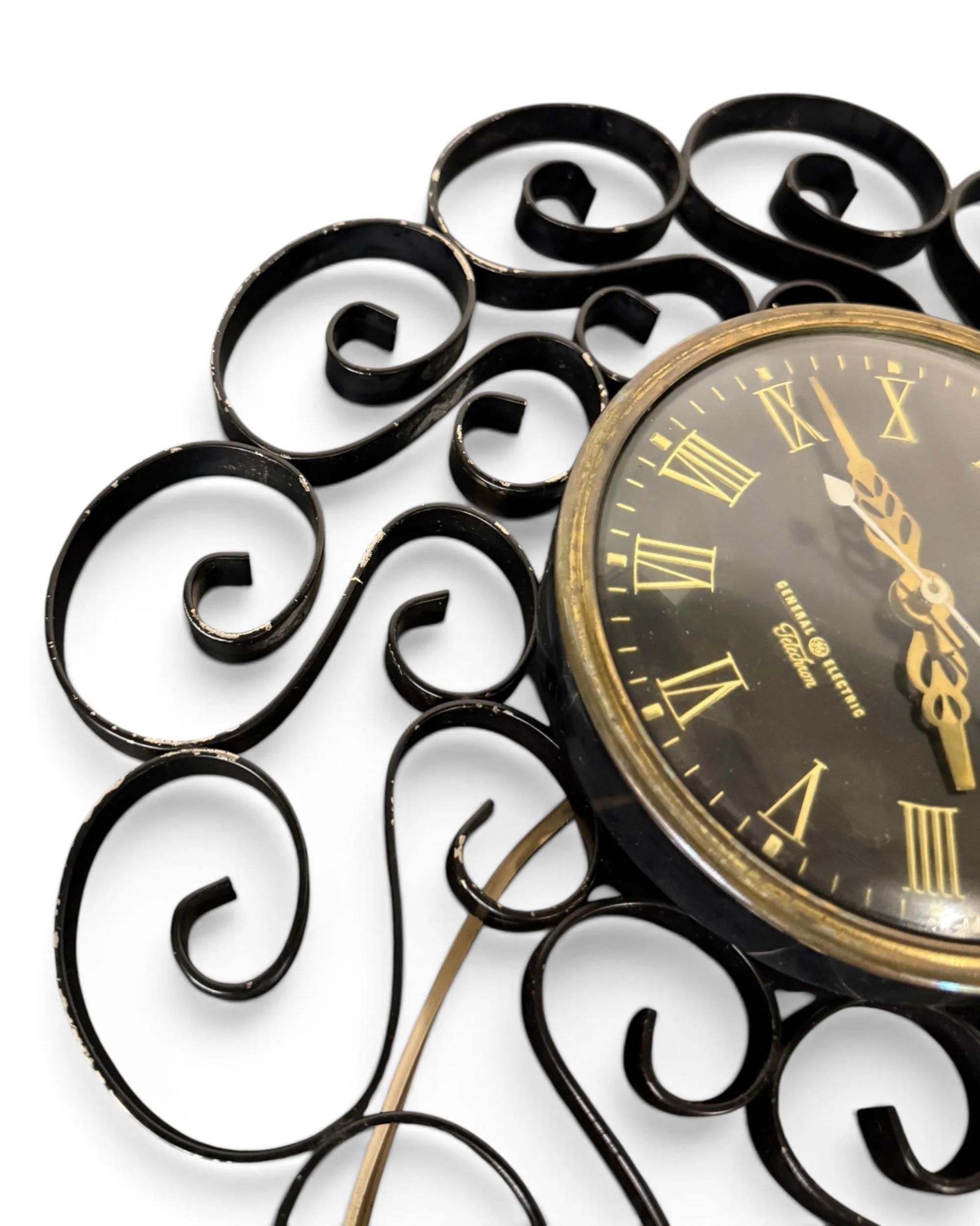 vintage 1950s General Electric Telechrom wrought iron clock - Modern Artifact DecorPhotoroom_20260802_084205.JPG