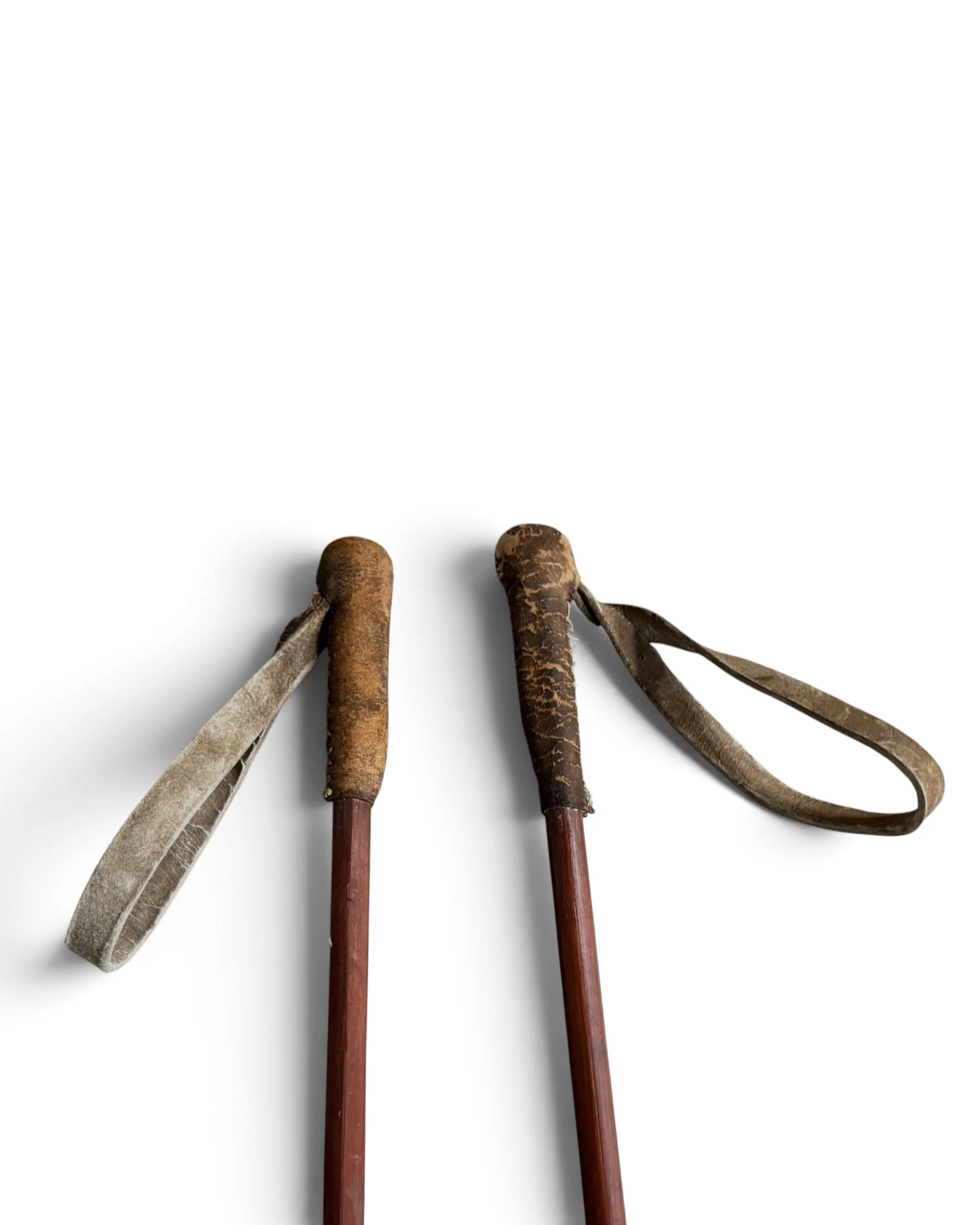 vintage wooden snow skis with poles - Modern Artifact DecorPhotoroom_20260728_181910.JPG
