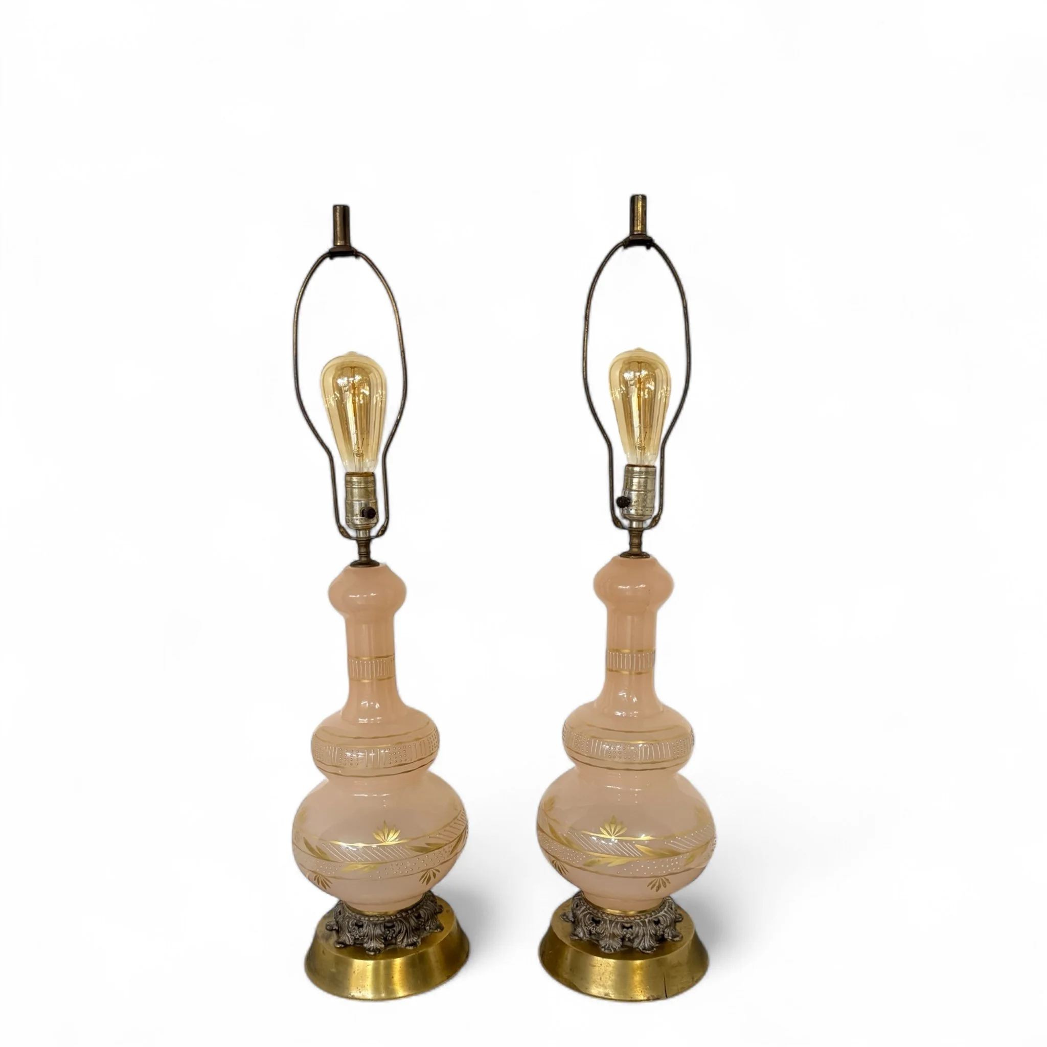 Photoroom_20250702_075226vintage pair pink glass genie bottle table lamps - Modern Artifacct Decor.JPG