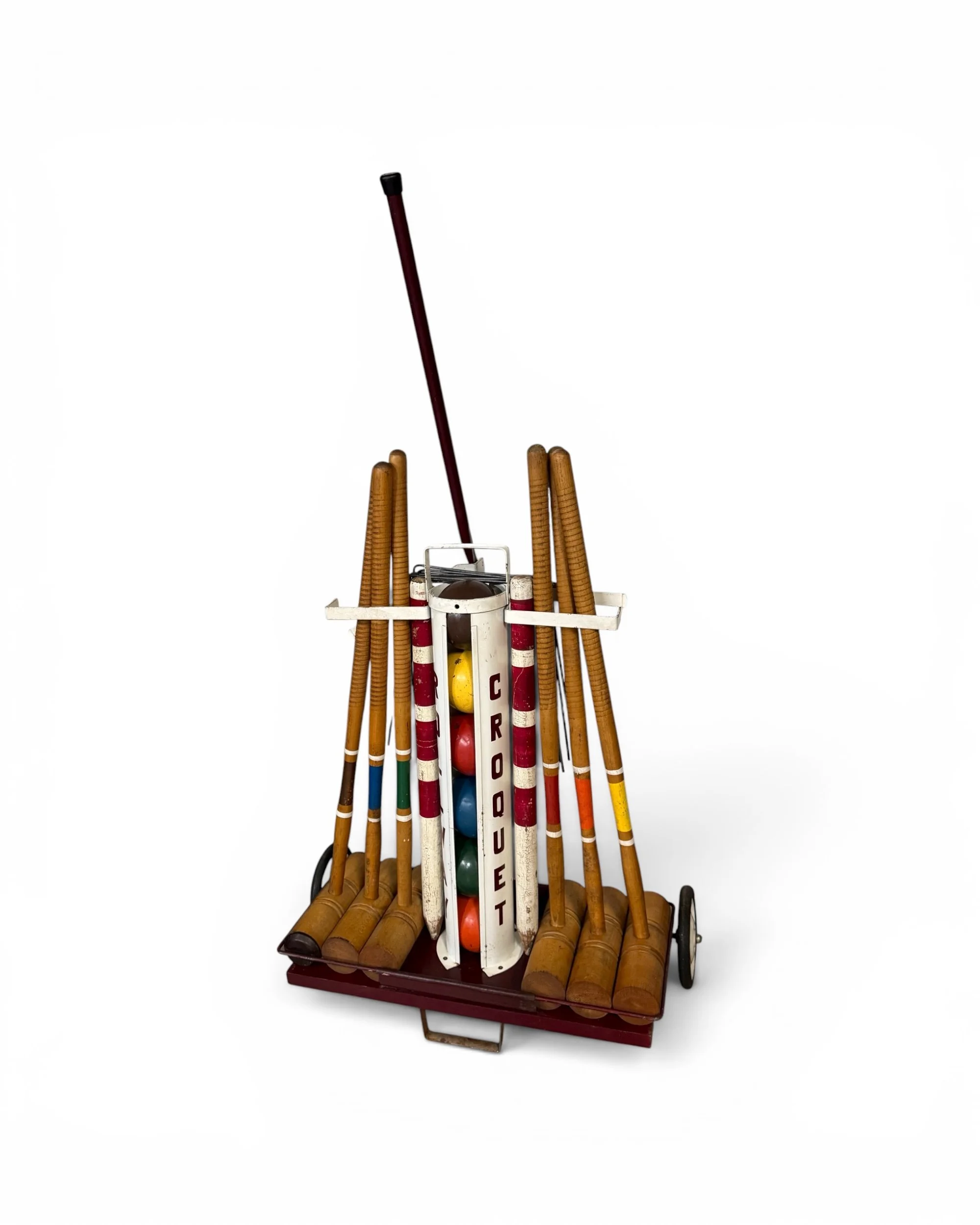 vintage Rollway croquet set with wheeled cart - Modern Artifact Decor
