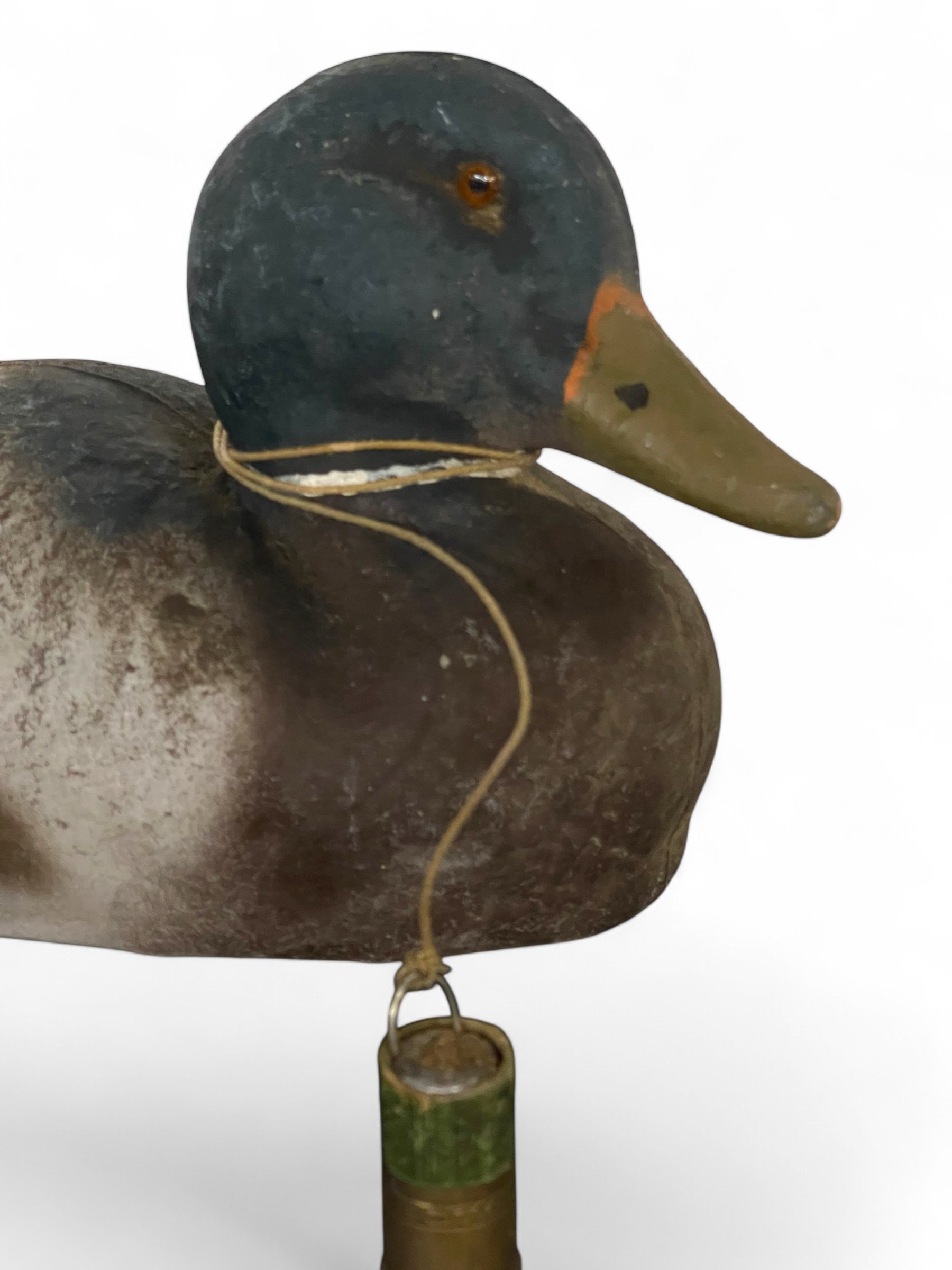 Vintage pair of duck decoys, Featherweight Ariduk model by General Fibre Co. Made in USA circa 1950s.