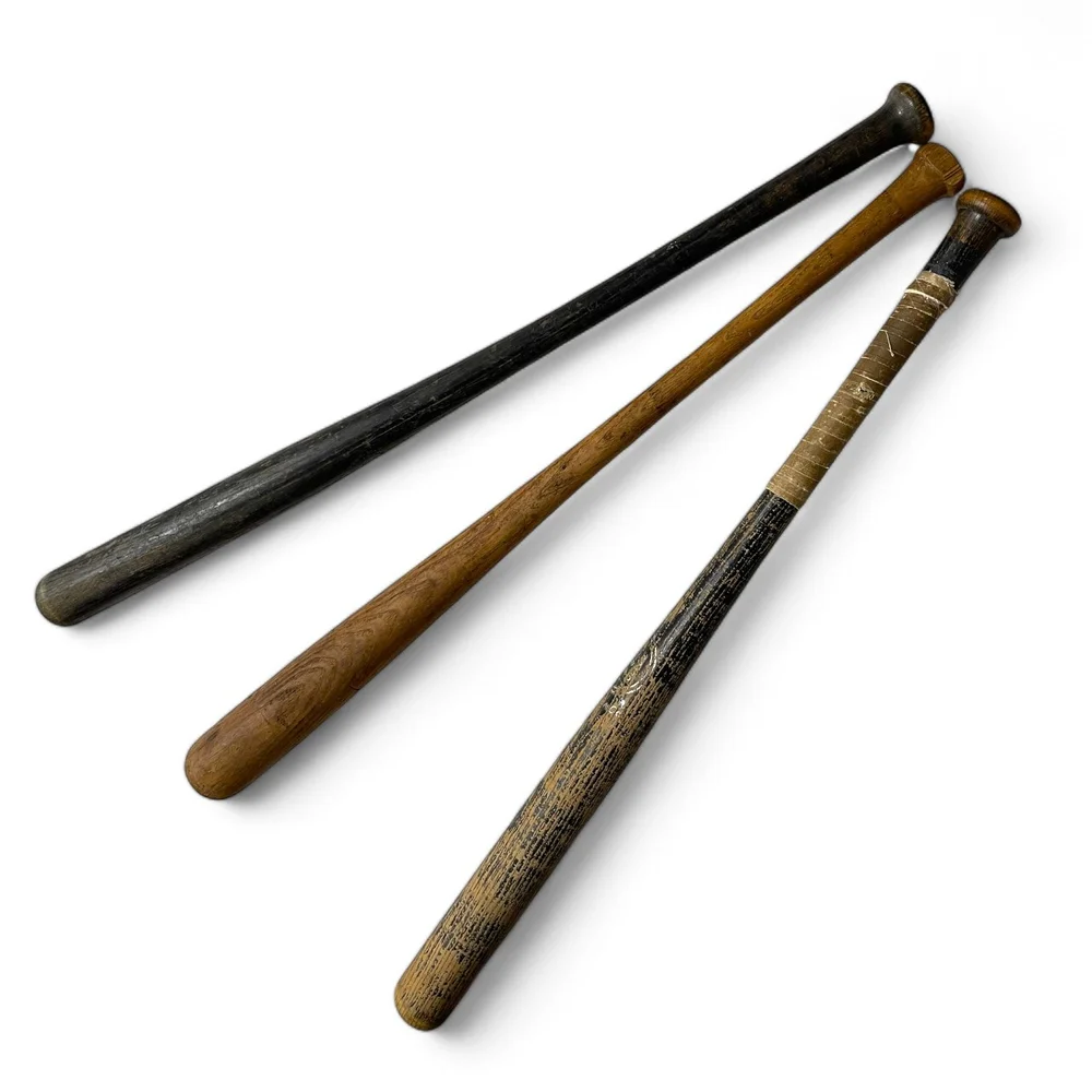 Set of 3 Vintage Wooden Baseball Softball Bats - Rawlings 