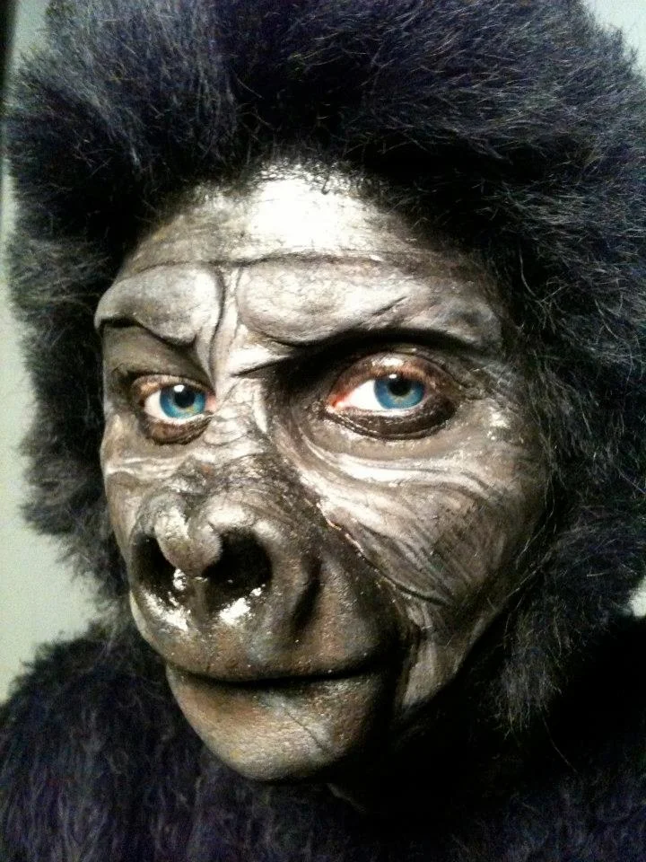 MONKEY BUSINESSArtist sculpted, cast and painted foam latex face piece.Model: MUS student