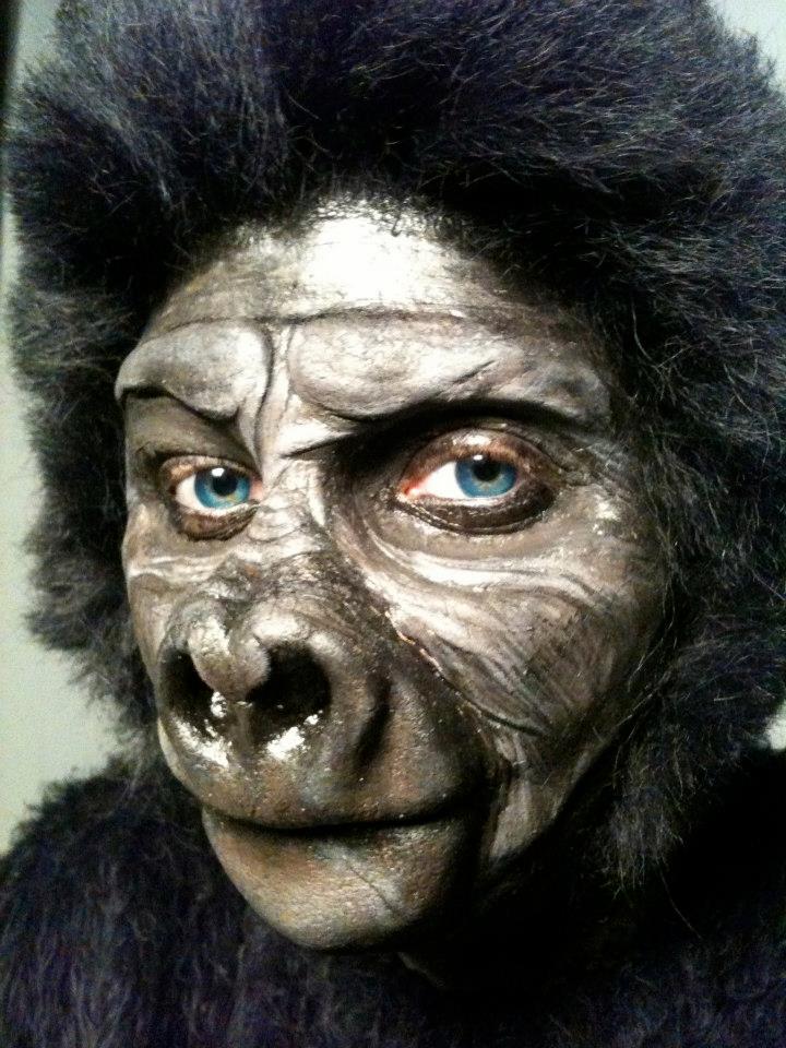 MONKEY BUSINESS Artist sculpted, cast and painted foam latex face piece. Model: MUS student
