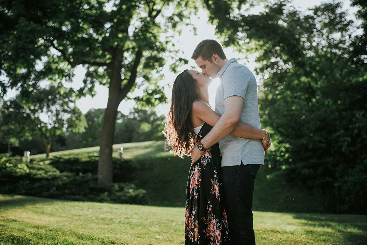 Butler University Gardens Engagement Session with Brooke and Mike