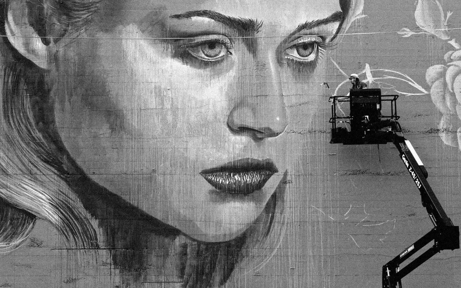 2013 Mural progress by Rone courtesy of Forest for the Trees