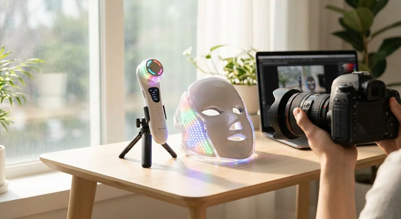 How to Photograph LED Masks & Skincare Devices (2026)