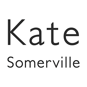 Logo with the name 'Kate Somerville' in black text on a white background.