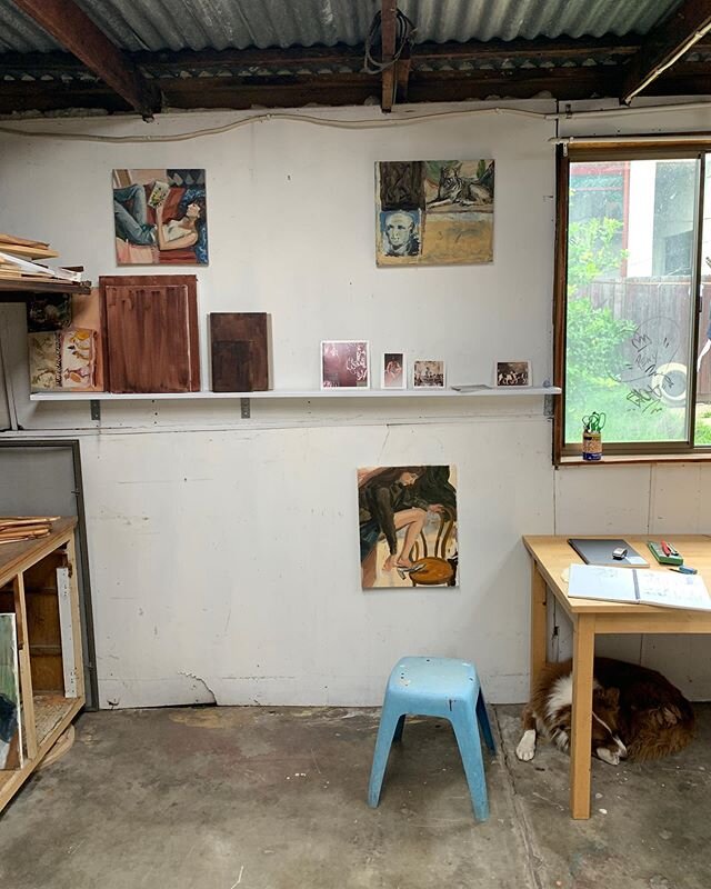Shots from the new studio. Door is finished, settled in nicely now! 🚪