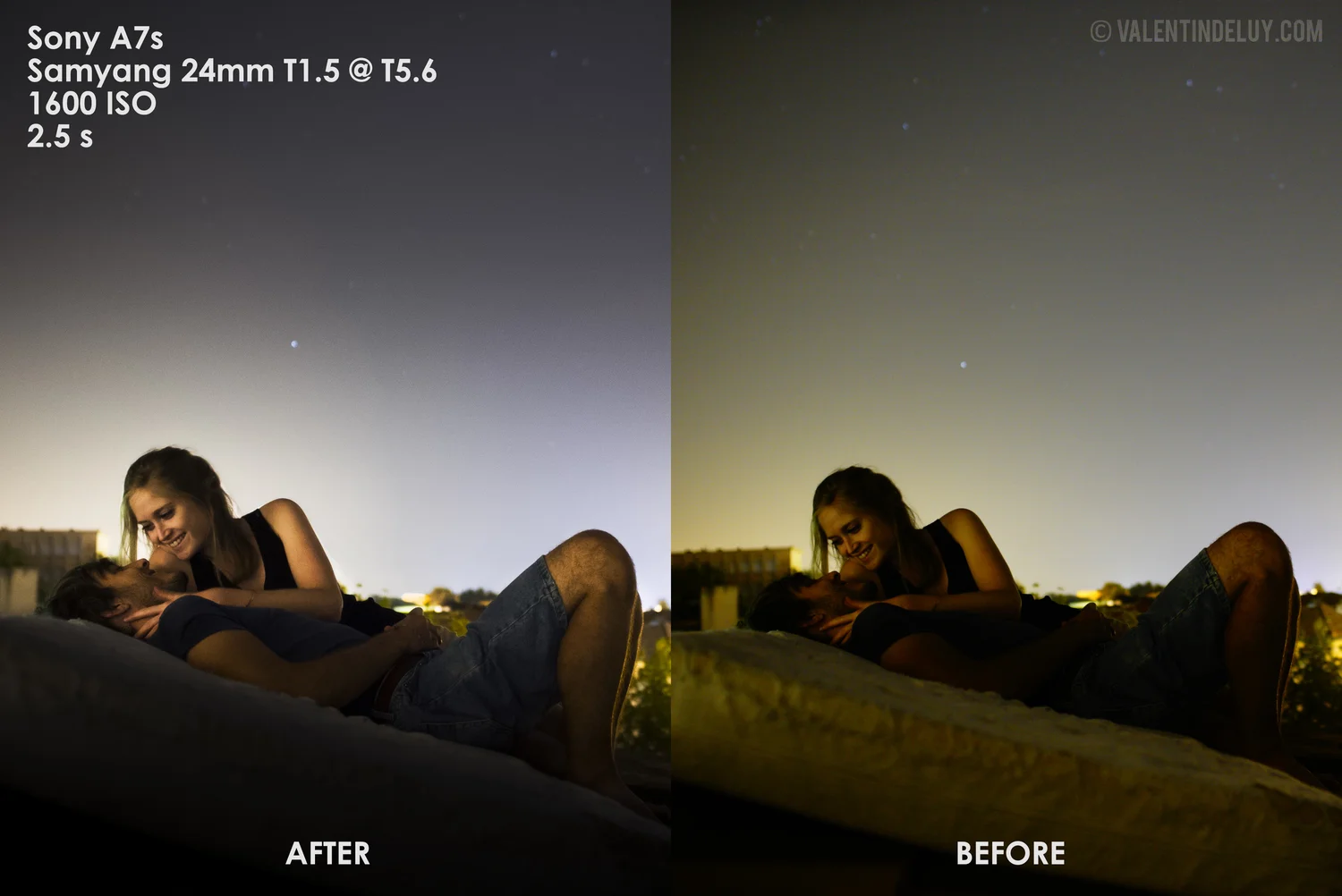 Comparaison Sony A7s Avant / Après