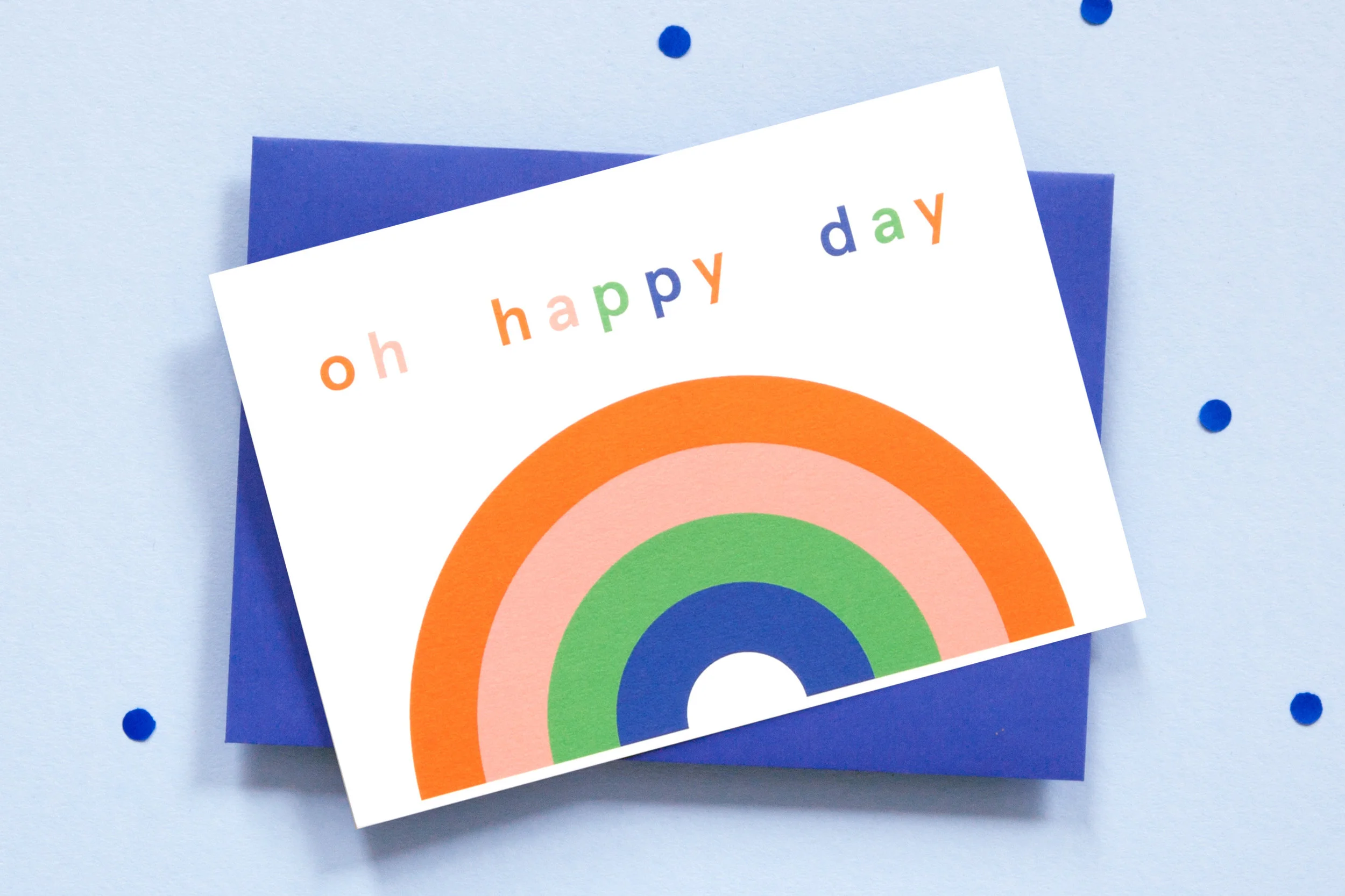 JRCARD012 - ola jr Greeting Card, Rainbow, ola.jpg