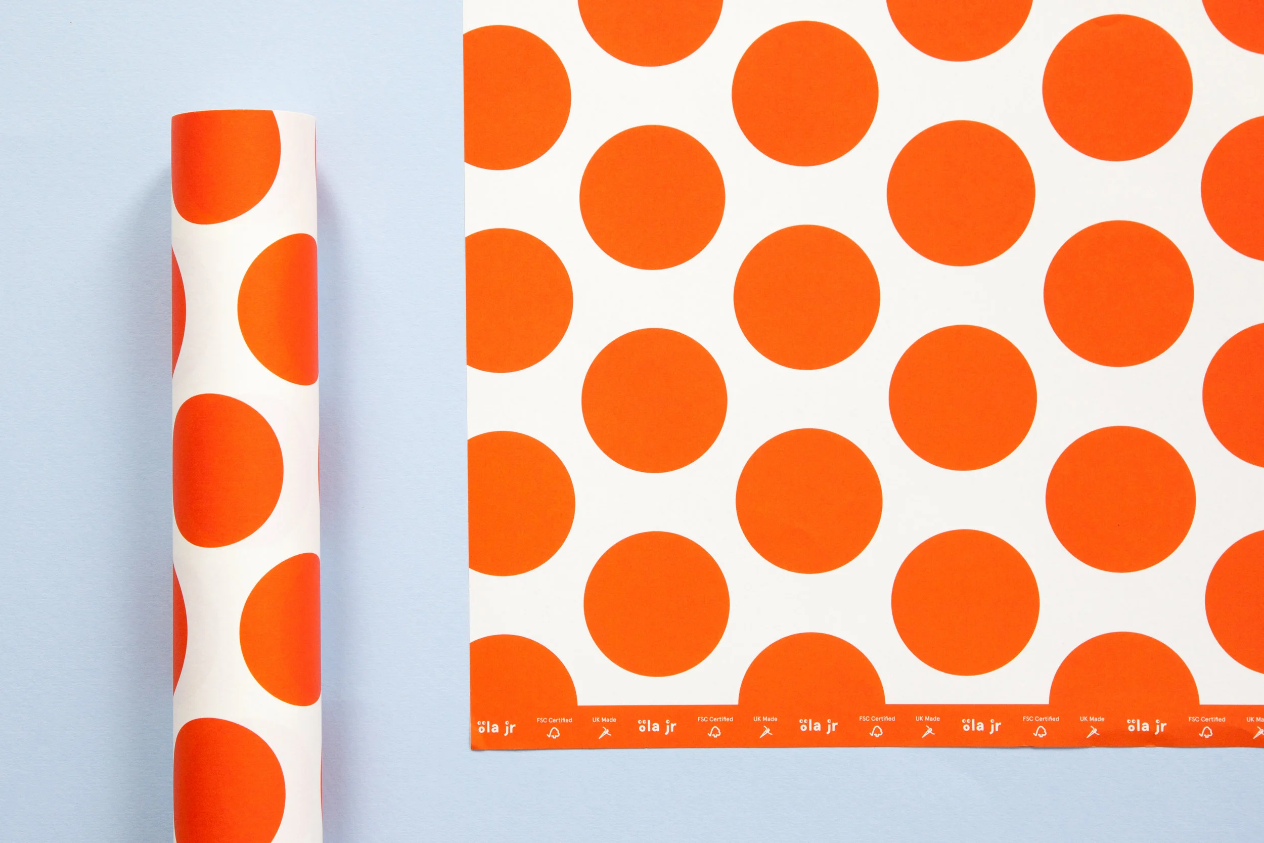 JRPP801 - ola jr Patterned Papers, Circle Print in Red, ola.jpg