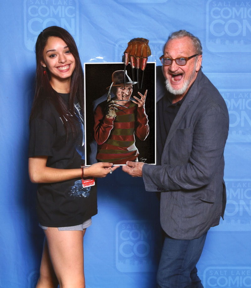 robert englund plays freddy krueger on the nightmare on elm street holding freddy krueger fan art by tony santiago