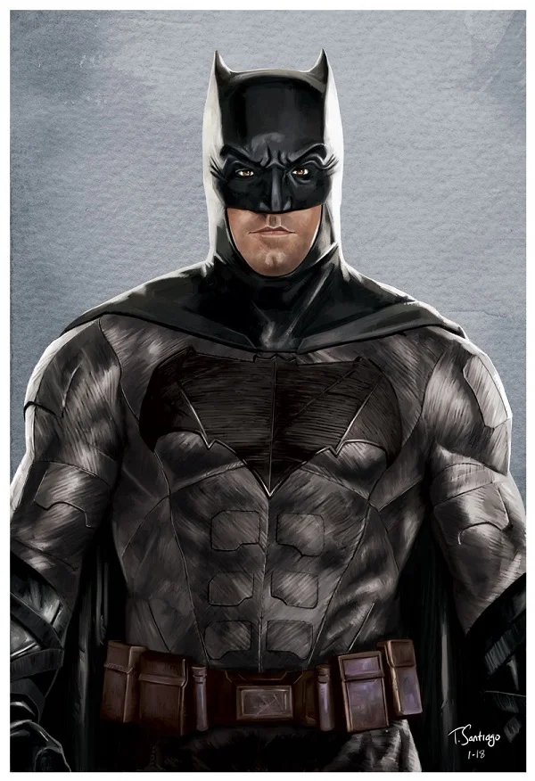 batman batfleck batman vs superman dc fan art by artist tony santiago