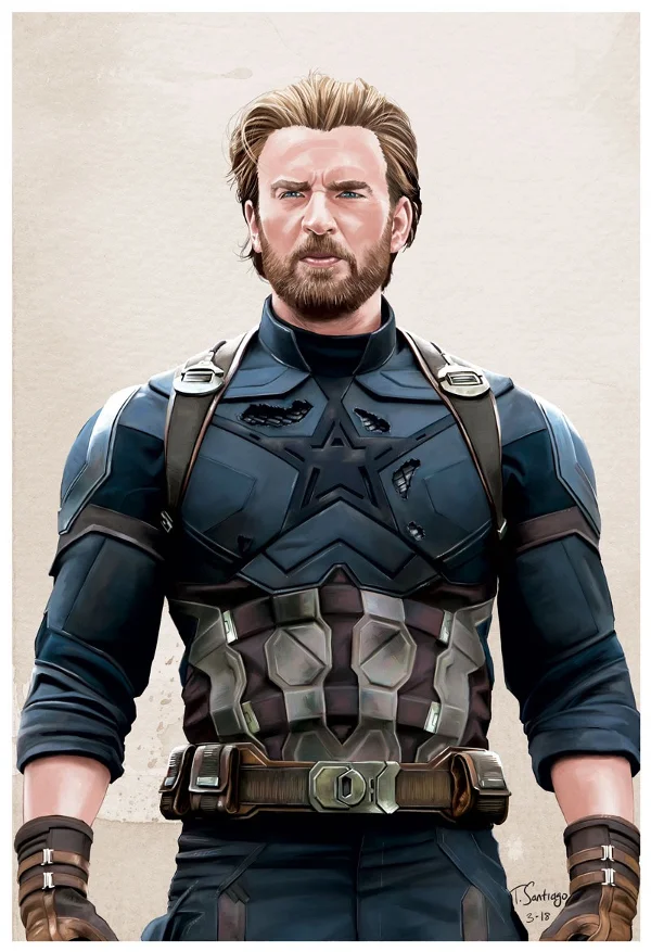 captain america infinity war fan art by artist tony santiago