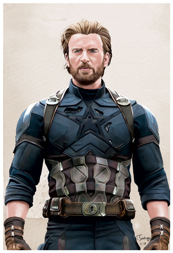 Captain America Infinity War Tony Santiago Art