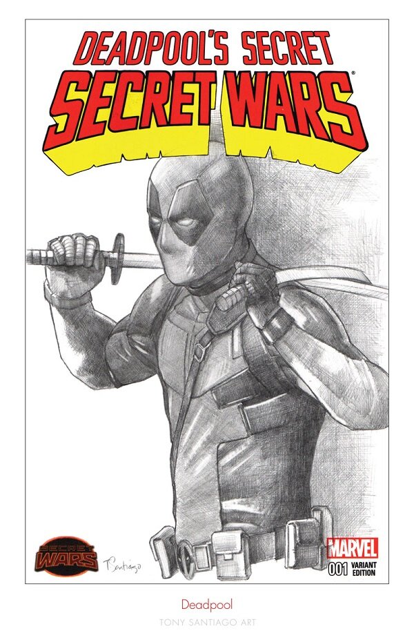 Buy Deadpool Secret Wars Marvel Comics Sketch Cover by Keith Online in  India  Etsy