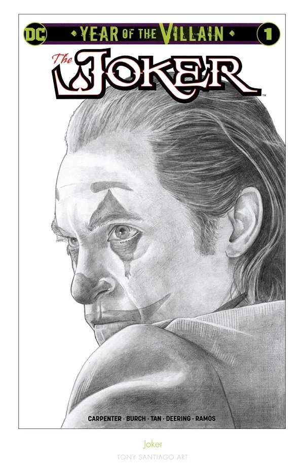 joker sketch cover fan art by artist tony santiago