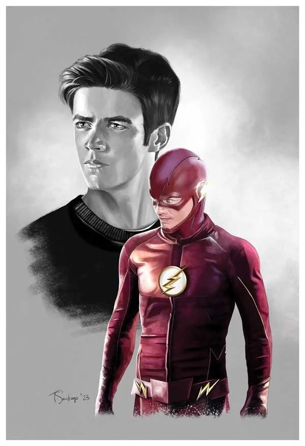flash barry allen fan art by artist tony santiago