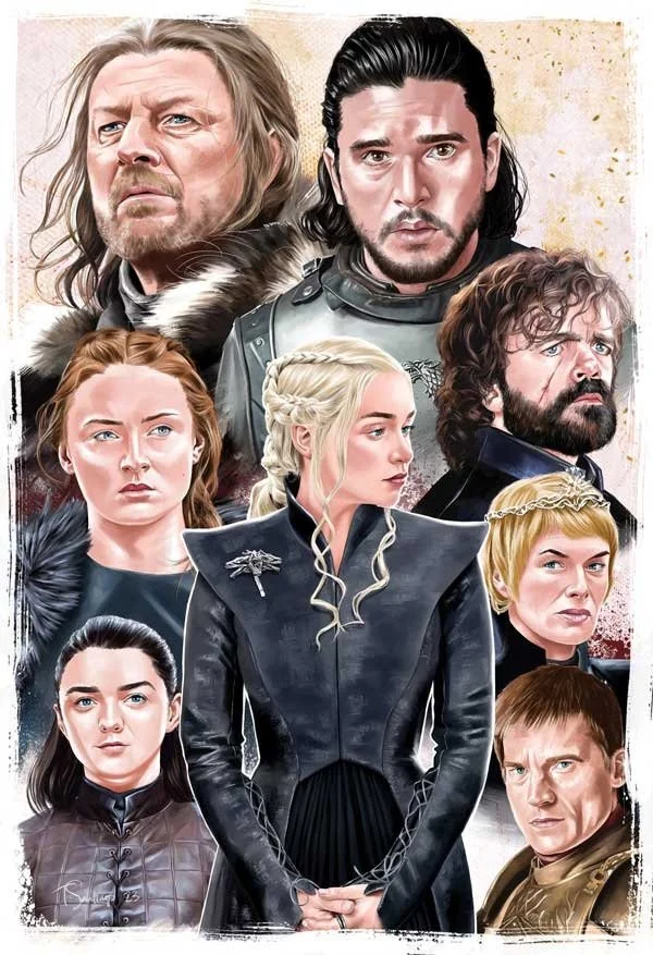 game of thrones compilation fan art by artist tony santiago